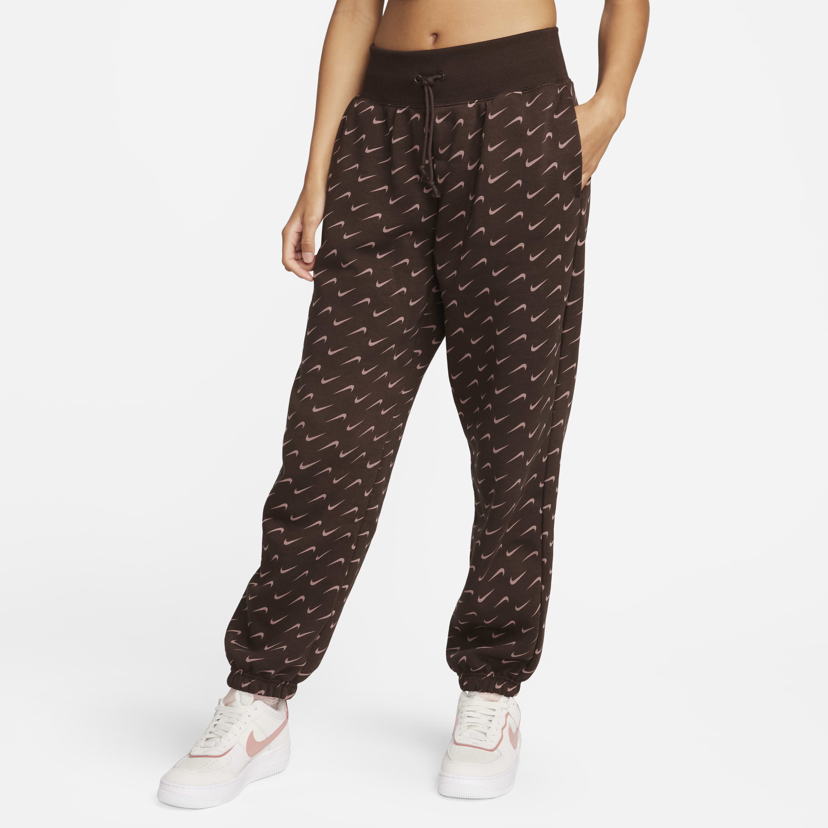 Buy Nike Sportswear Phoenix Fleece Women s Oversized Printed Tracksuit Bottoms Nike Kuwait Official