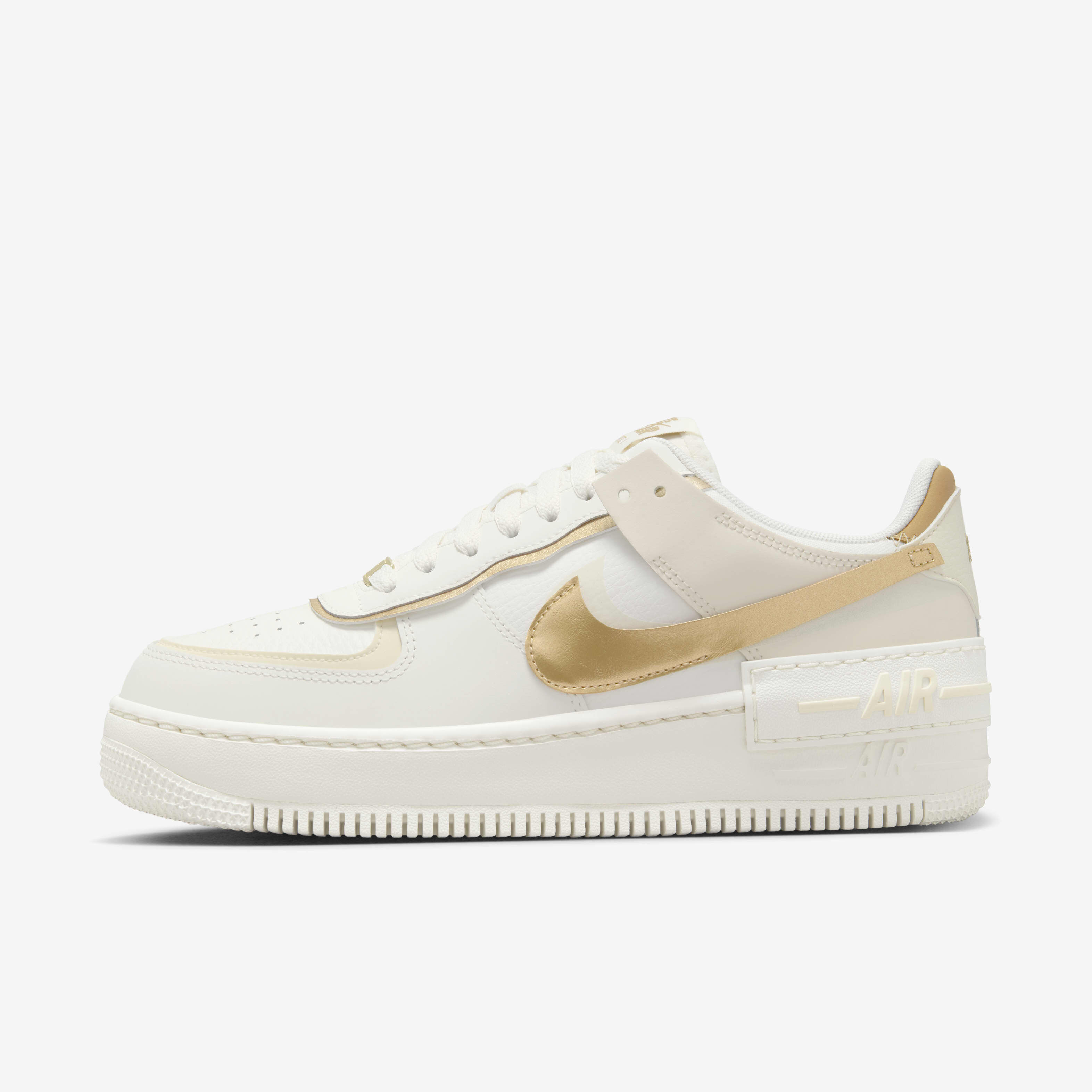 Buy Nike Air Force 1 Shadow Women s Shoes Sail Coconut Milk Metallic Gold Nike Kuwait Official