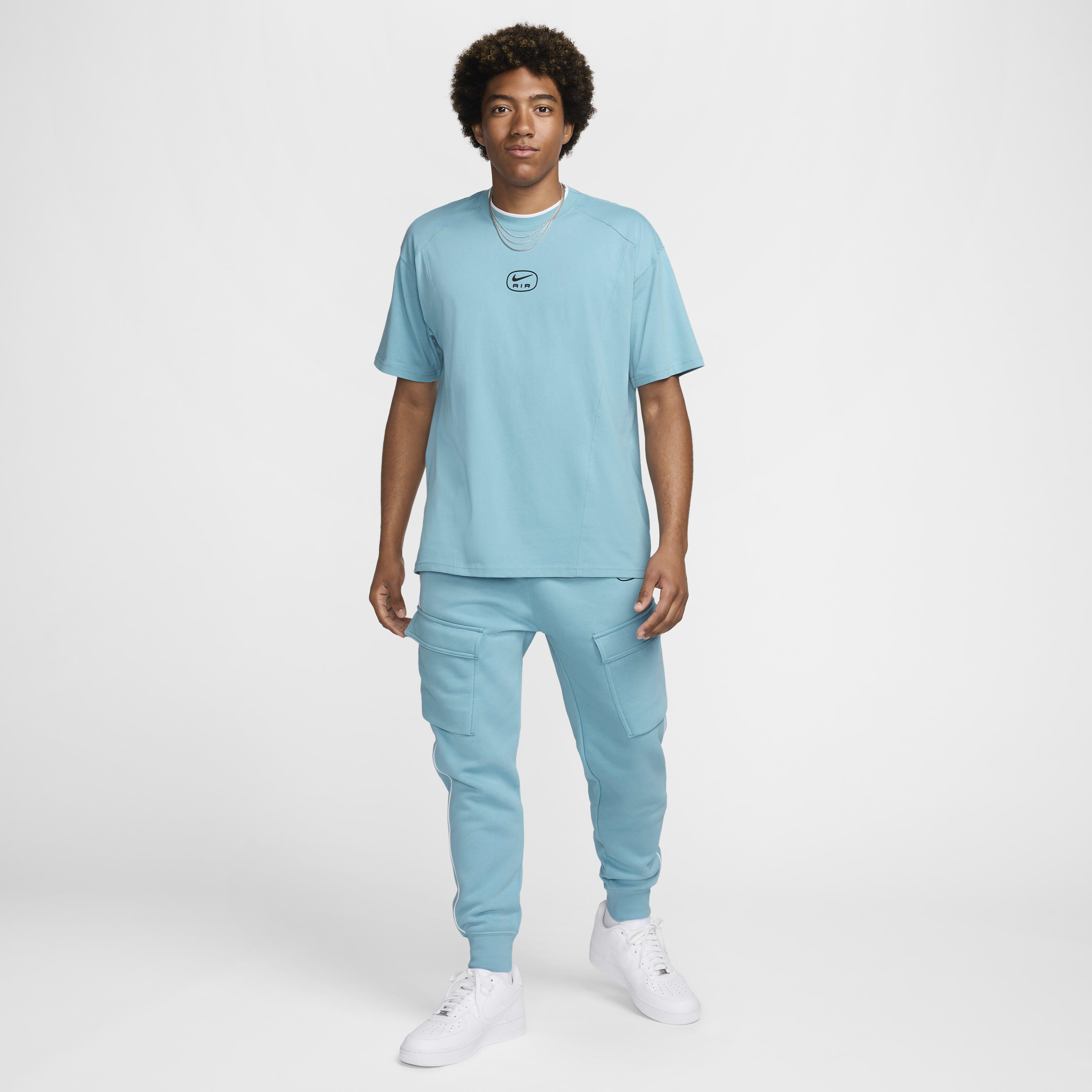 Buy Nike Air Men's T-Shirt - Denim Turquoise/Black | Nike