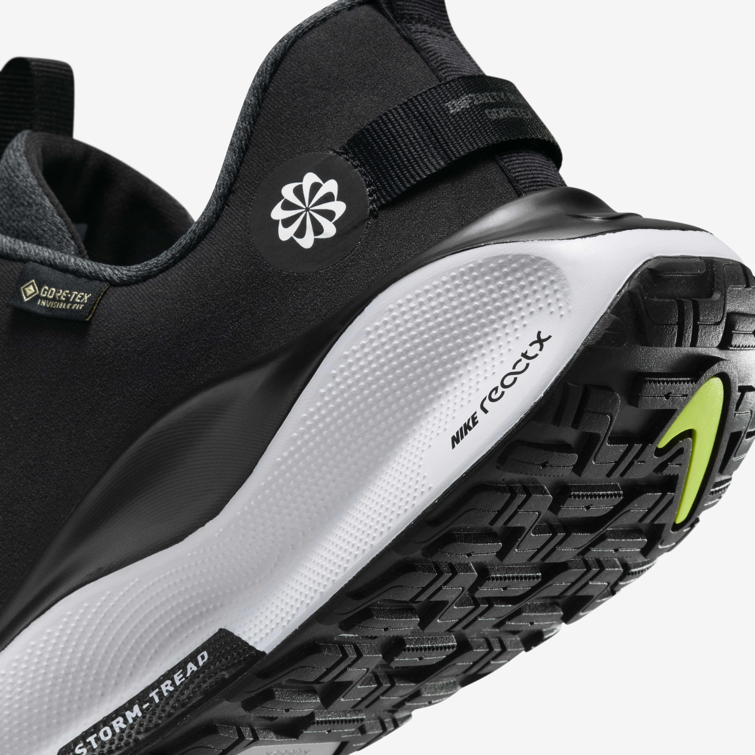 Buy Nike InfinityRN 4 GORE TEX Men s Waterproof Road Running Shoes Black Anthracite Volt White Nike Kuwait Official