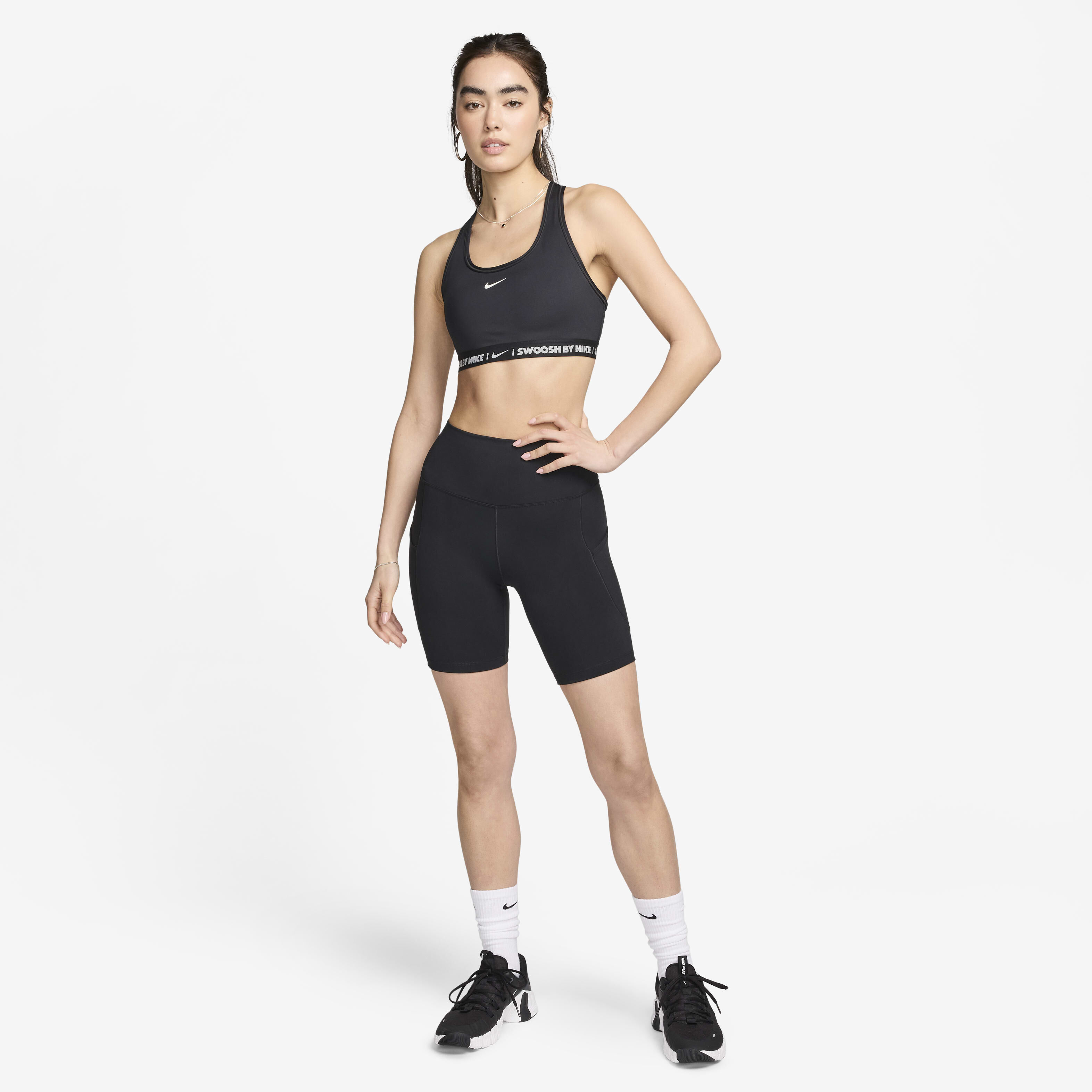 Buy Nike Swoosh Medium-Support Women's Padded Sports Bra - Black