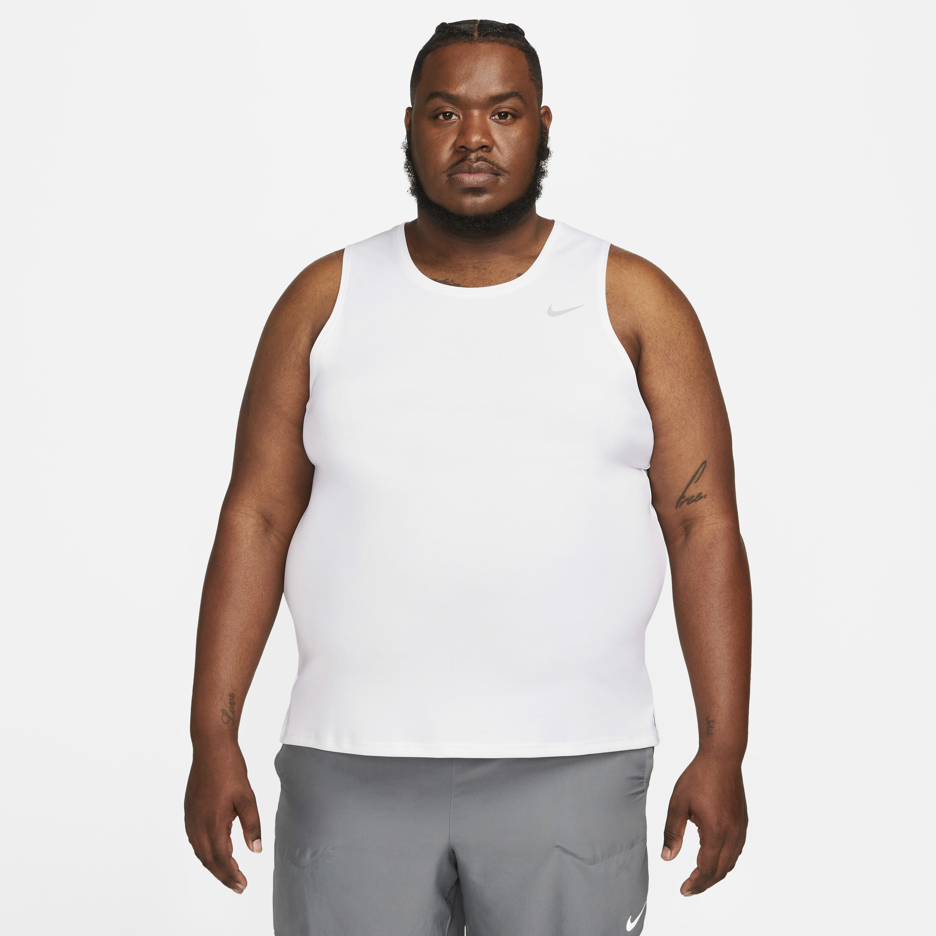 Buy Nike Miler Men s Dri FIT Running Tank Top White Nike Kuwait Official