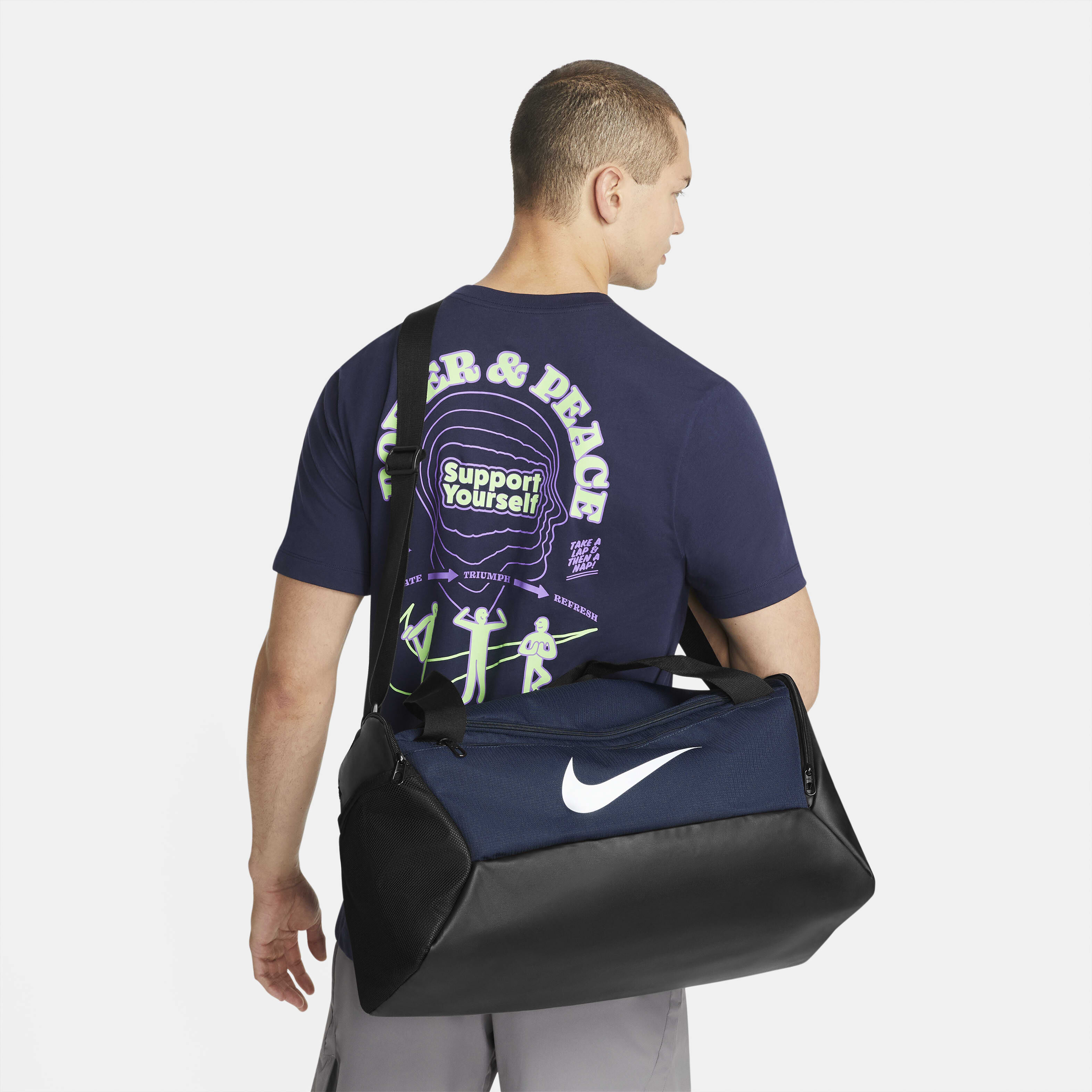 Buy Nike Brasilia Training Duffel Bag (Small, 41L) Midnight Navy