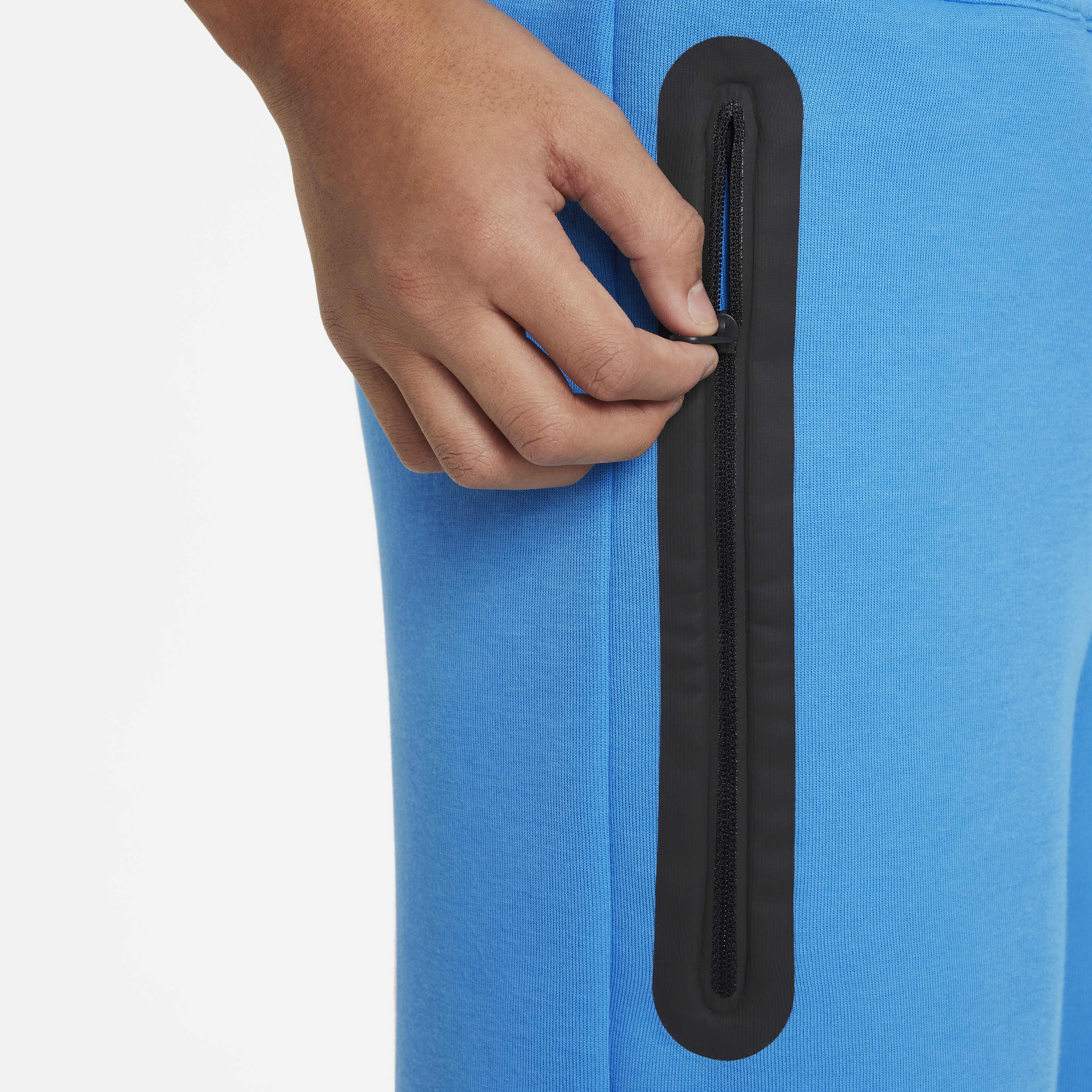 Buy Nike Tech Fleece Older Kids Boys Shorts Light Photo Blue Black Black Nike Kuwait Official