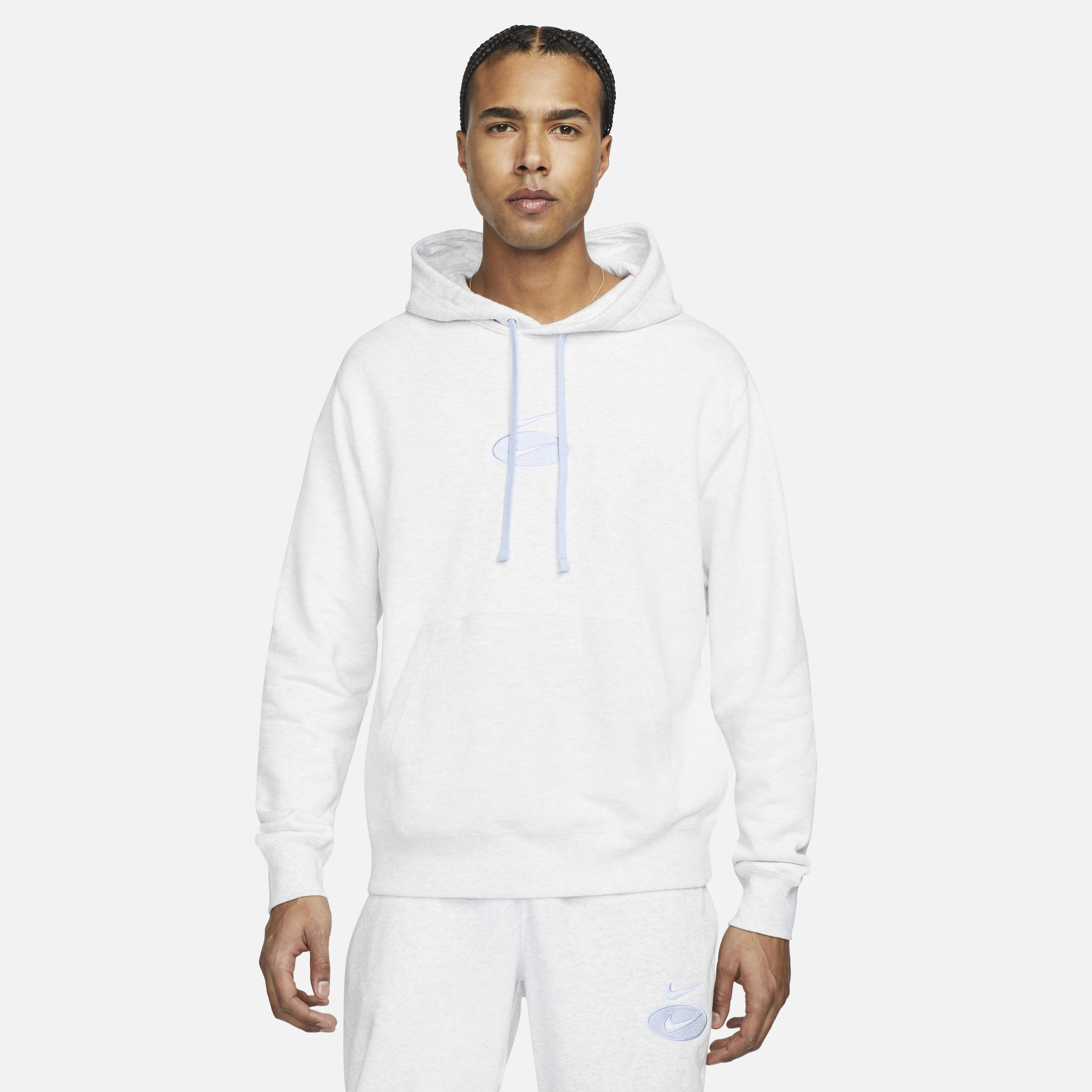 nike sportswear swoosh men's french terry pullover hoodie
