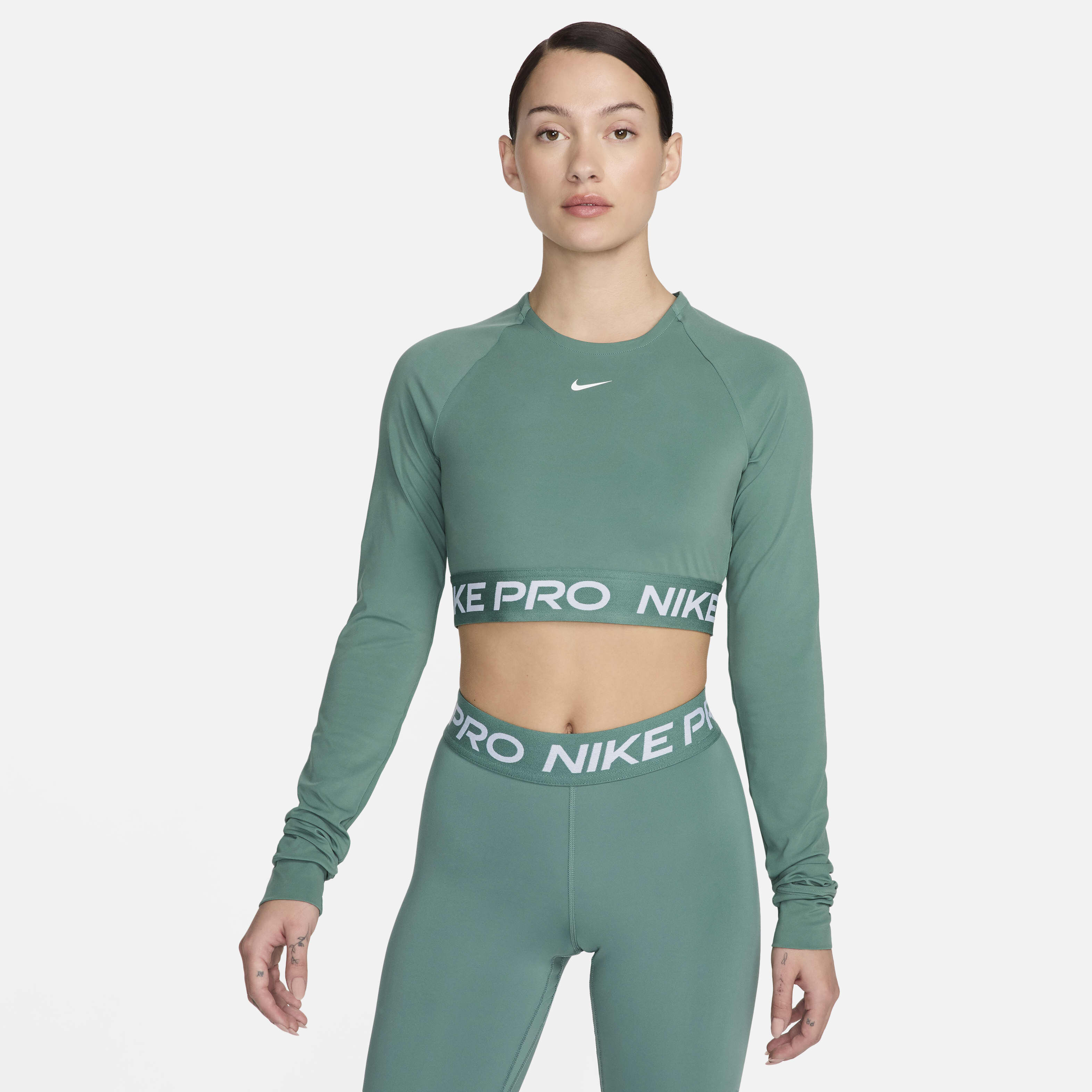 Buy Nike Pro Women s Dri FIT Cropped Long Sleeve Top Nike Kuwait Official