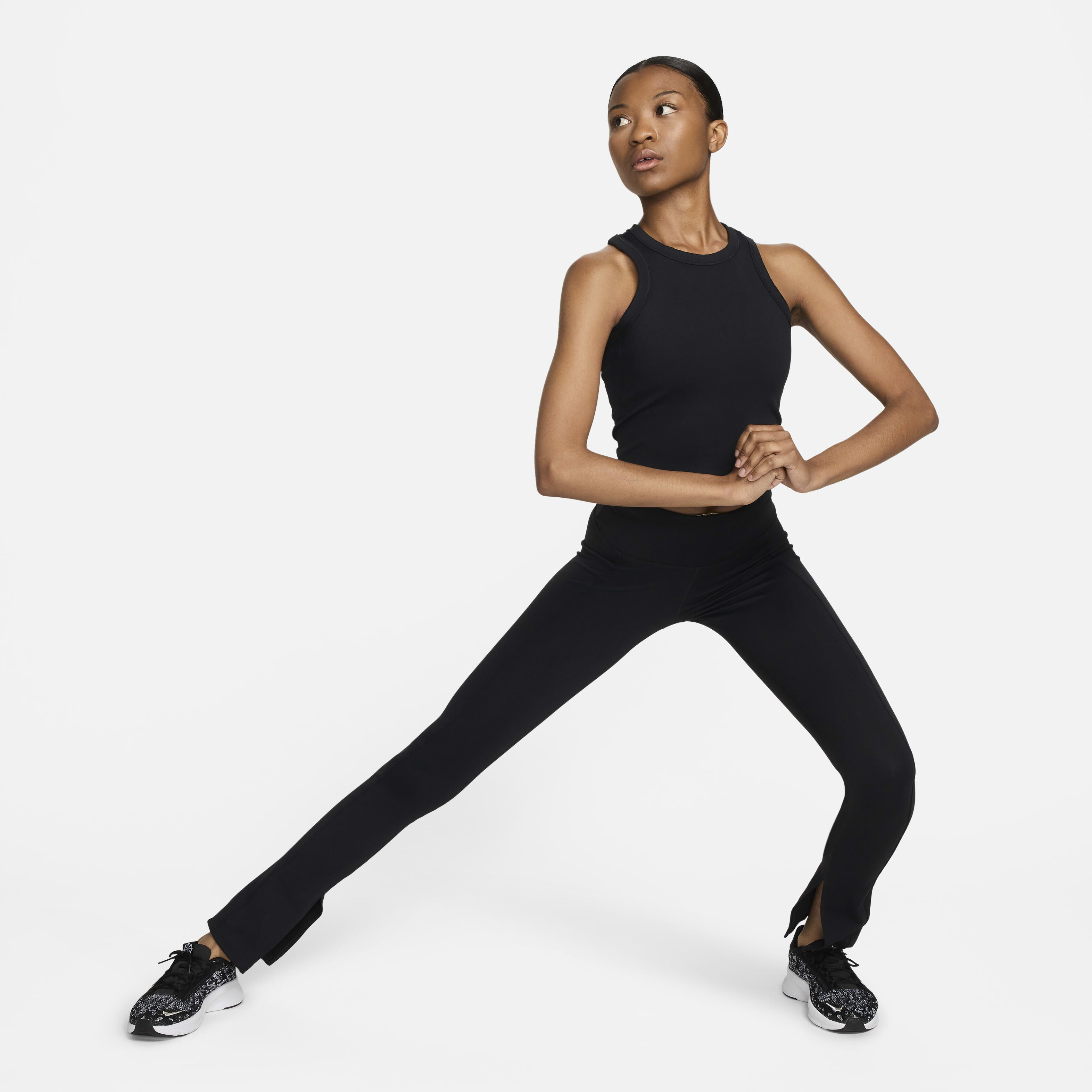 Buy Nike One Fitted Women's Dri-FIT Cropped Tank Top - Black