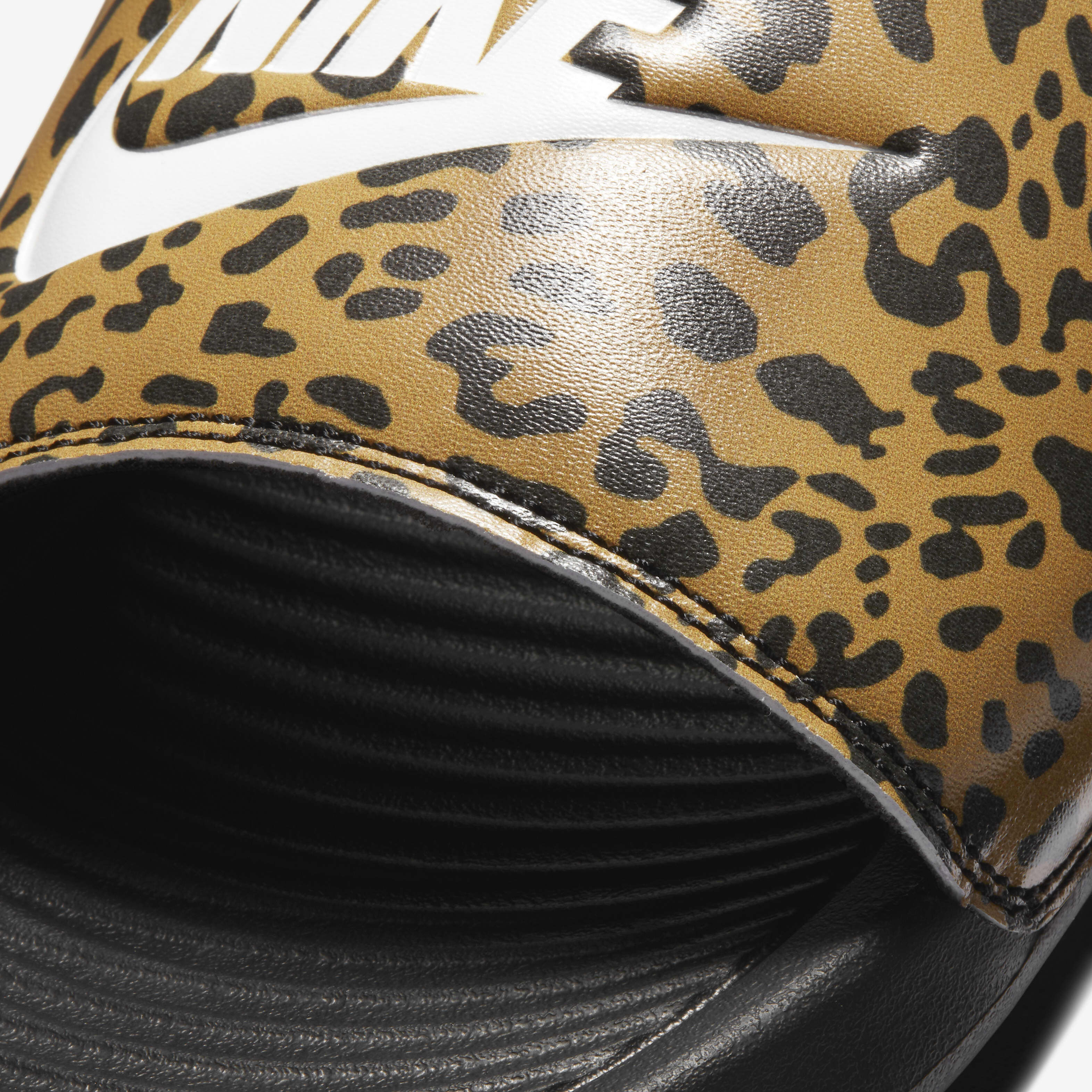 Leopard print sliders nike best sale