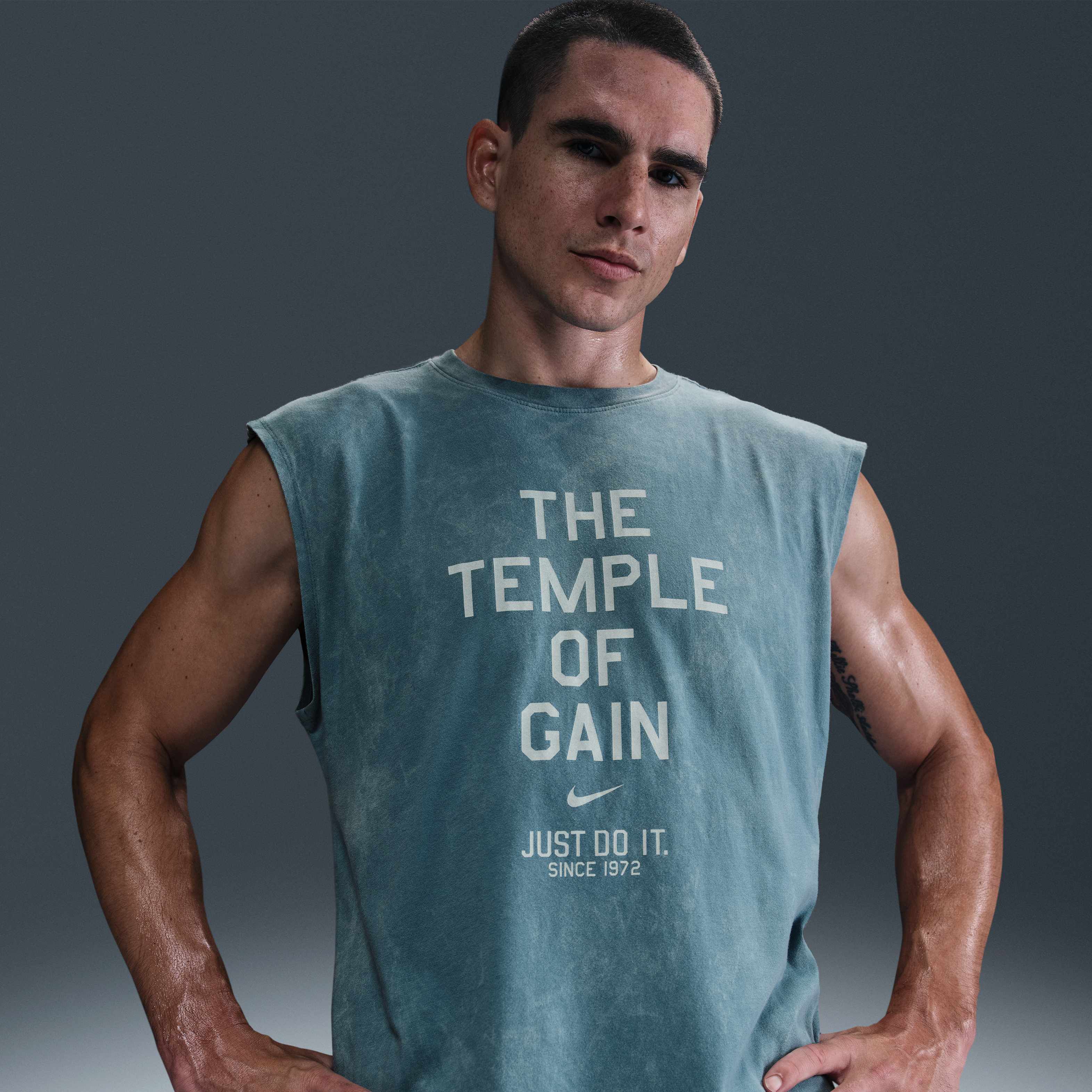 Buy Nike Men's Sleeveless T-Shirt - Smoky Blue | Nike Kuwait