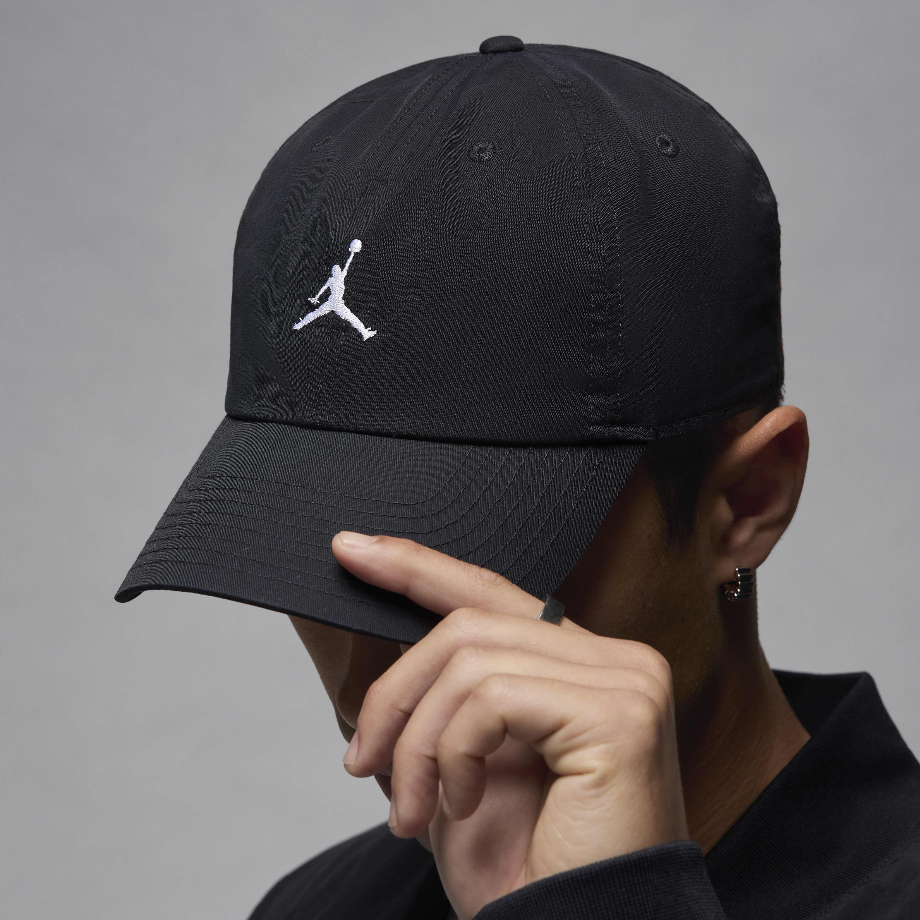 Buy Jordan Club Cap Adjustable Unstructured Hat Black Black White Nike Kuwait Official