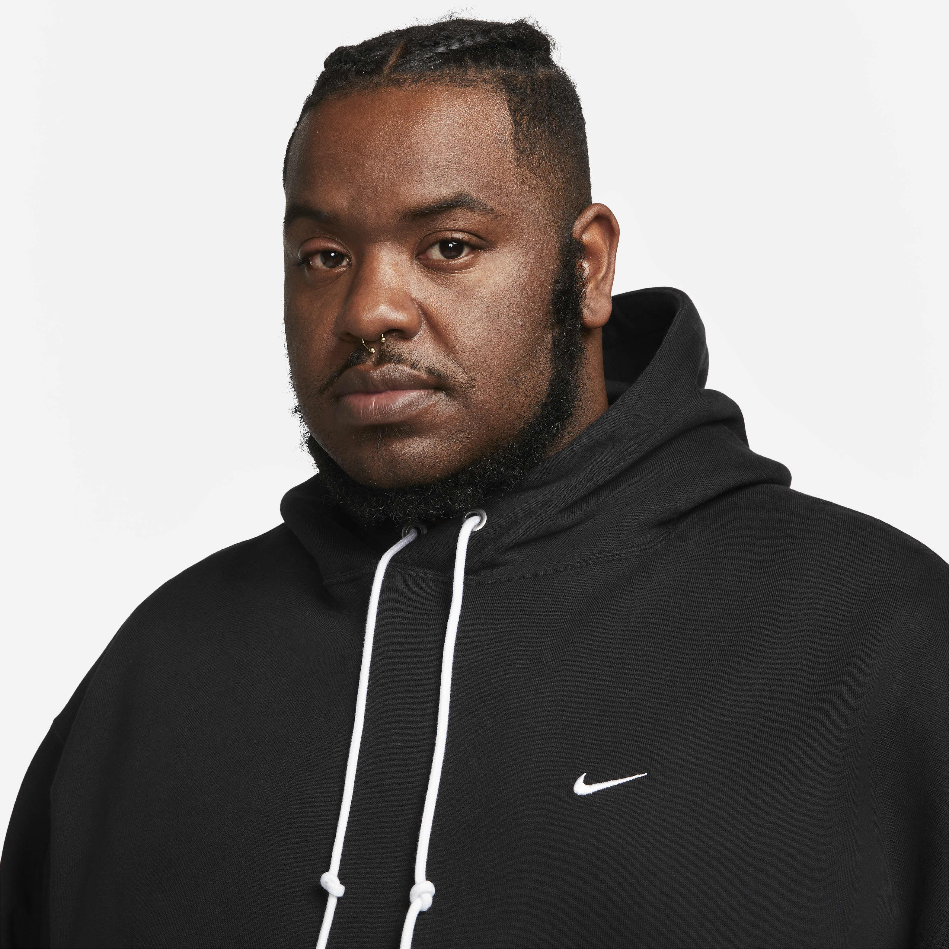 Buy Nike Solo Swoosh Men's Fleece Pullover Hoodie - Black