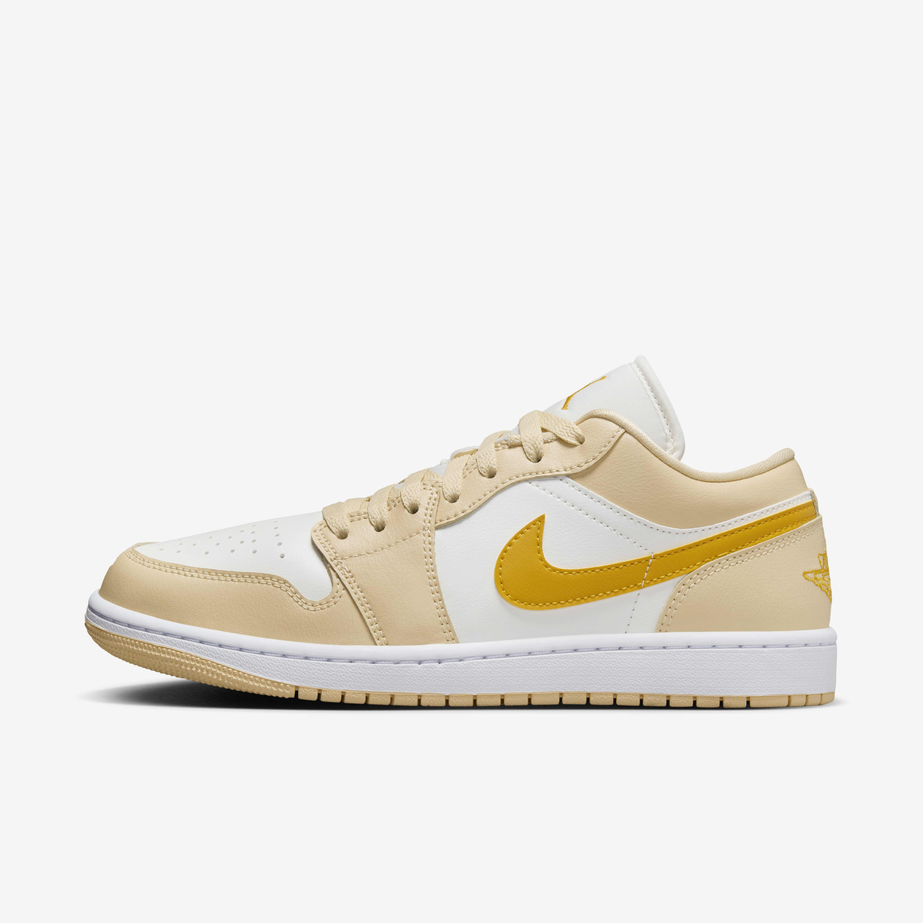 Buy Air Jordan 1 Low Women s Shoes Sail Pale Vanilla White Yellow Ochre Nike Kuwait Official