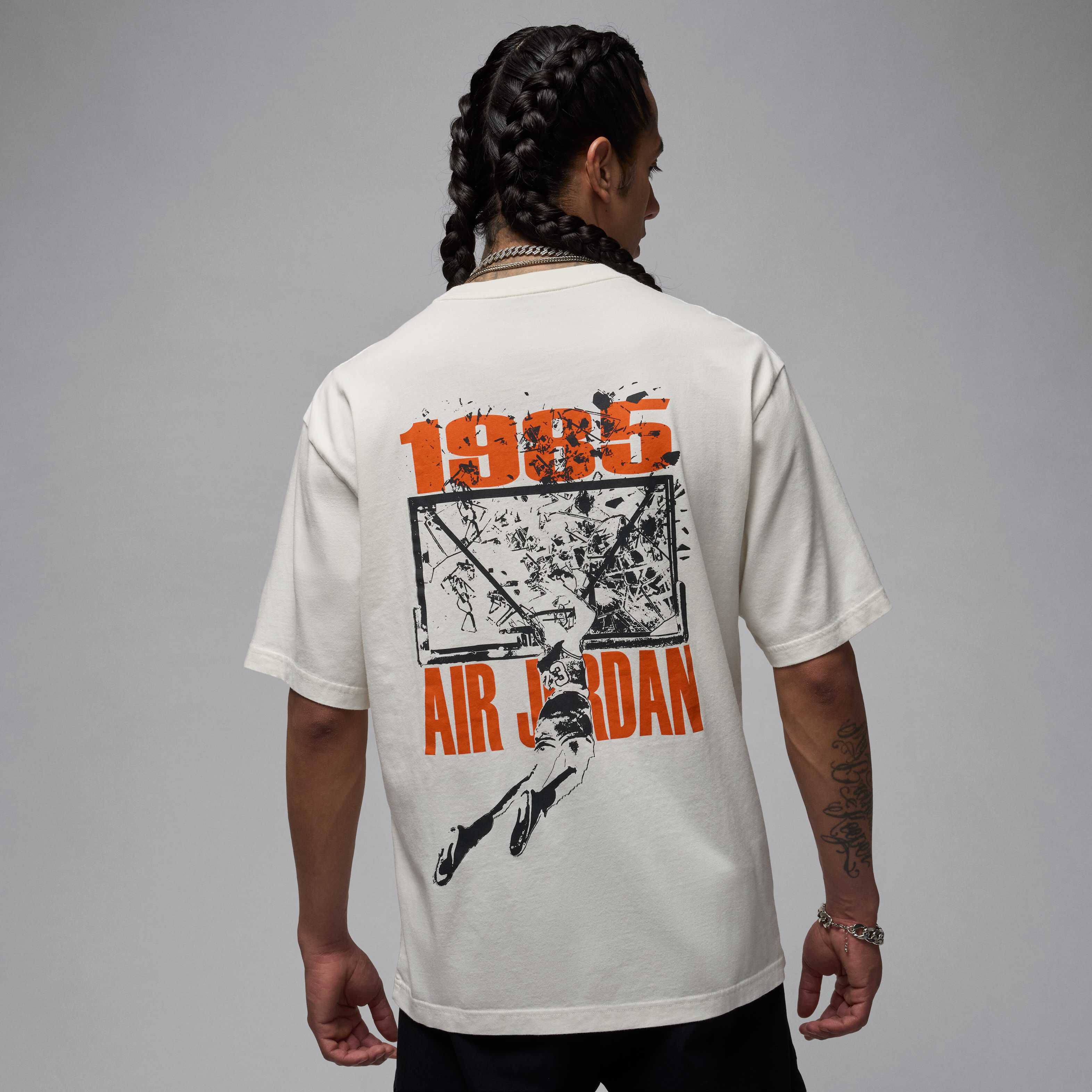 Buy Jordan Brooklyn Men's Oversized Graphic T-shirt - Sail/Off