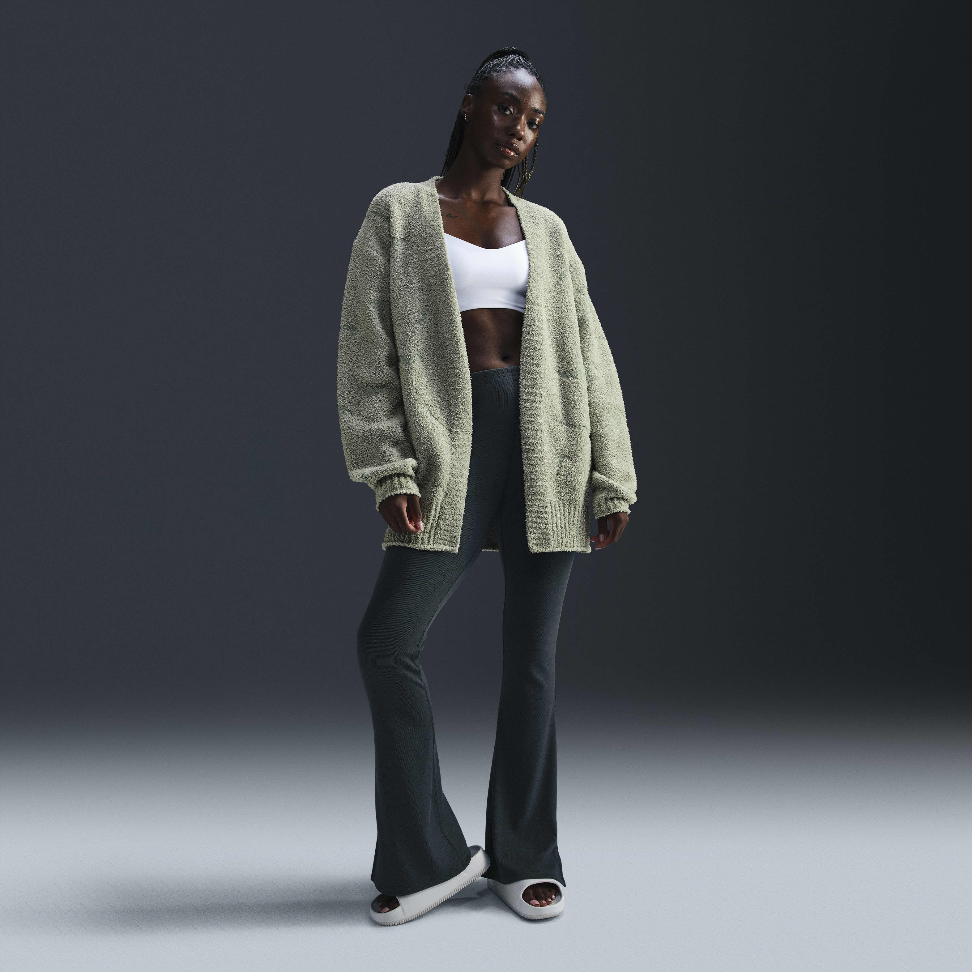 NIKE - ★新品★　Nike Women&#39;s Fall London Cardigan Nike Women's Sportswear Brown Collegiate Oversized Cardigan