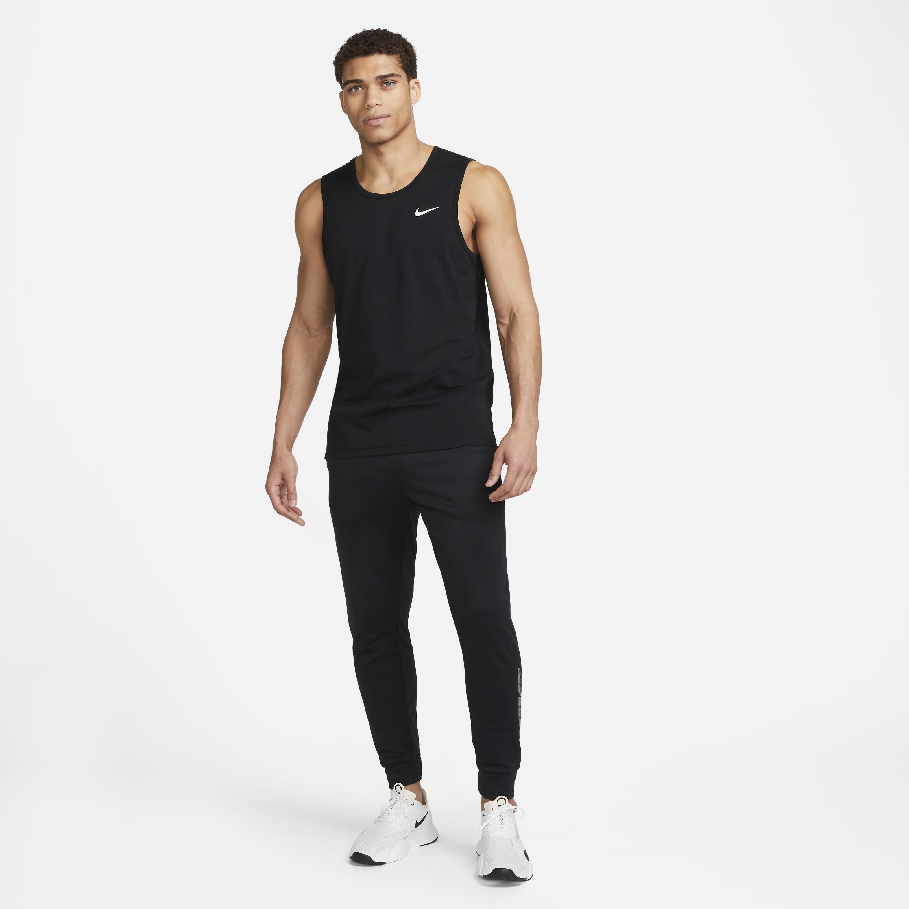 Buy Nike Dri FIT Hyverse Men s Sleeveless Fitness Tank Top Black White Nike Kuwait Official