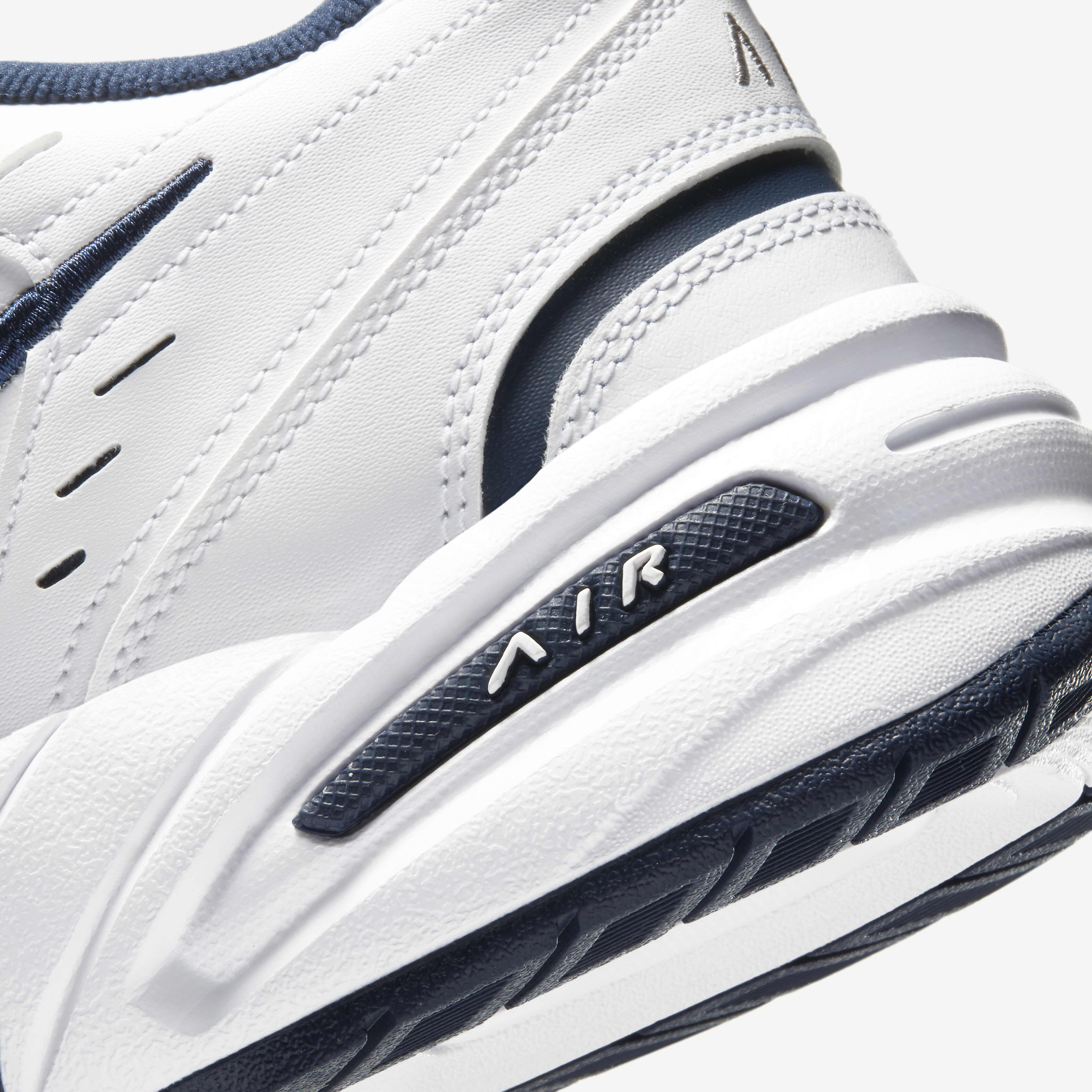 Buy Nike Air Monarch IV Men s Workout Shoes White Metallic Silver Nike Kuwait Official