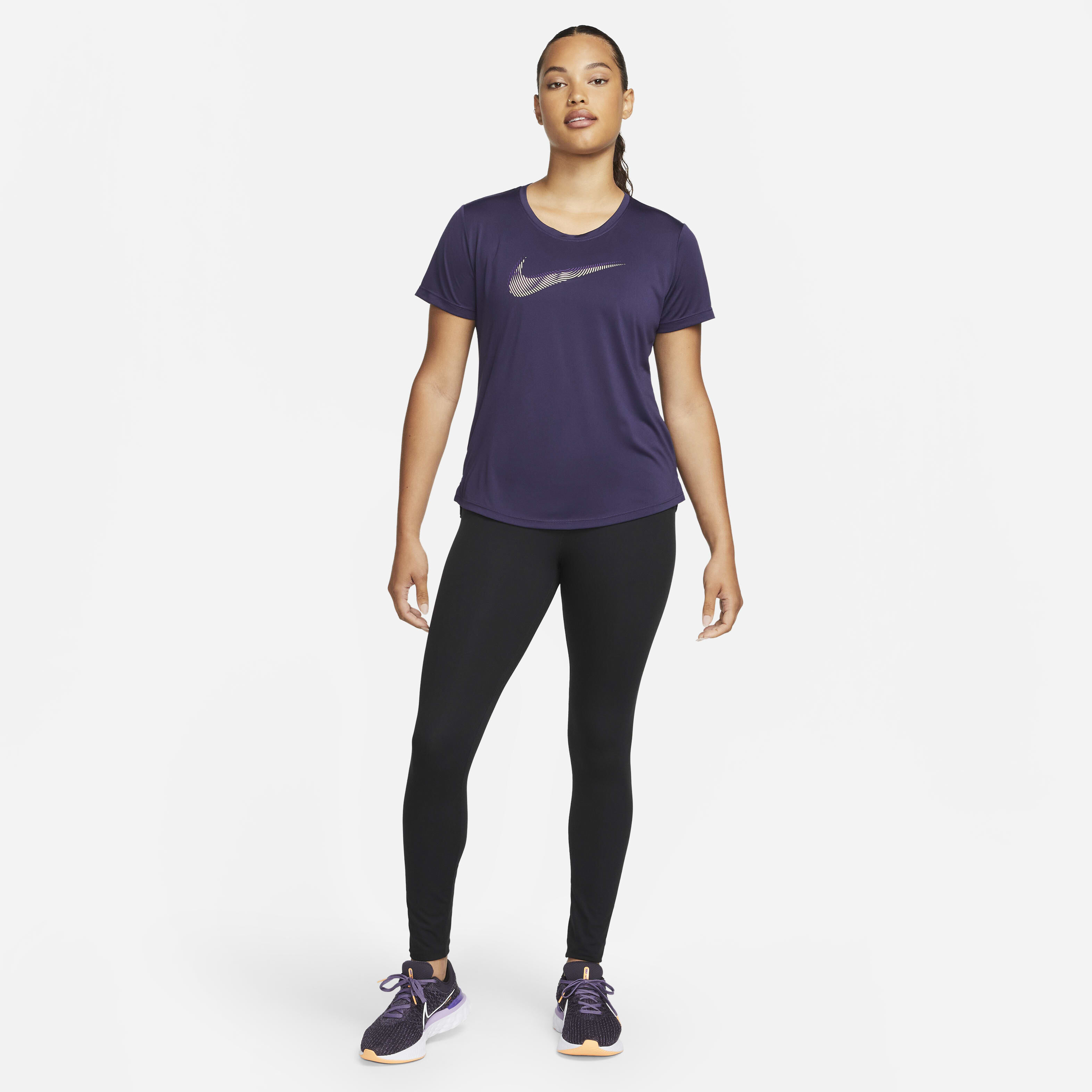 purple nike swoosh top