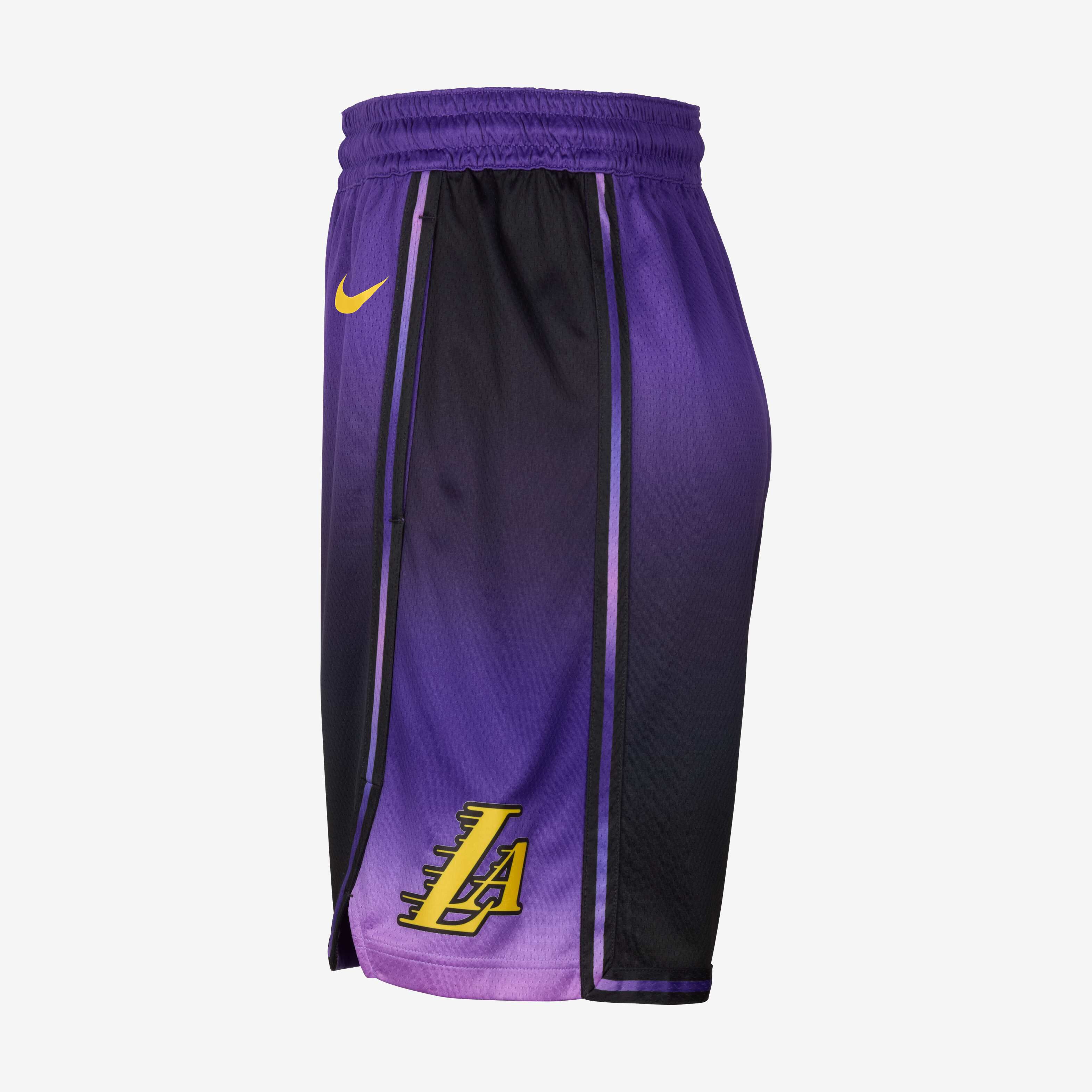 Buy Los Angeles Lakers 2024 25 City Edition Men s Nike Dri FIT NBA Swingman Shorts Field Purple Amarillo Nike Kuwait Official