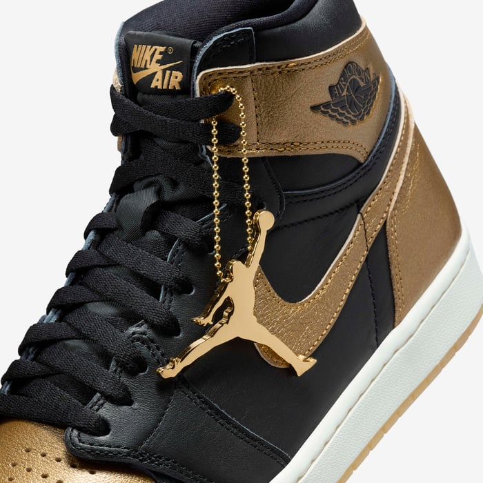 Metallic Gold Nike Sneakers High Tops Black And Gold Buy Air