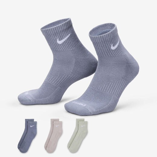 Ankle-Nike, Nike Everyday Plus Cushioned, Training Ankle Socks (3 Pairs)
