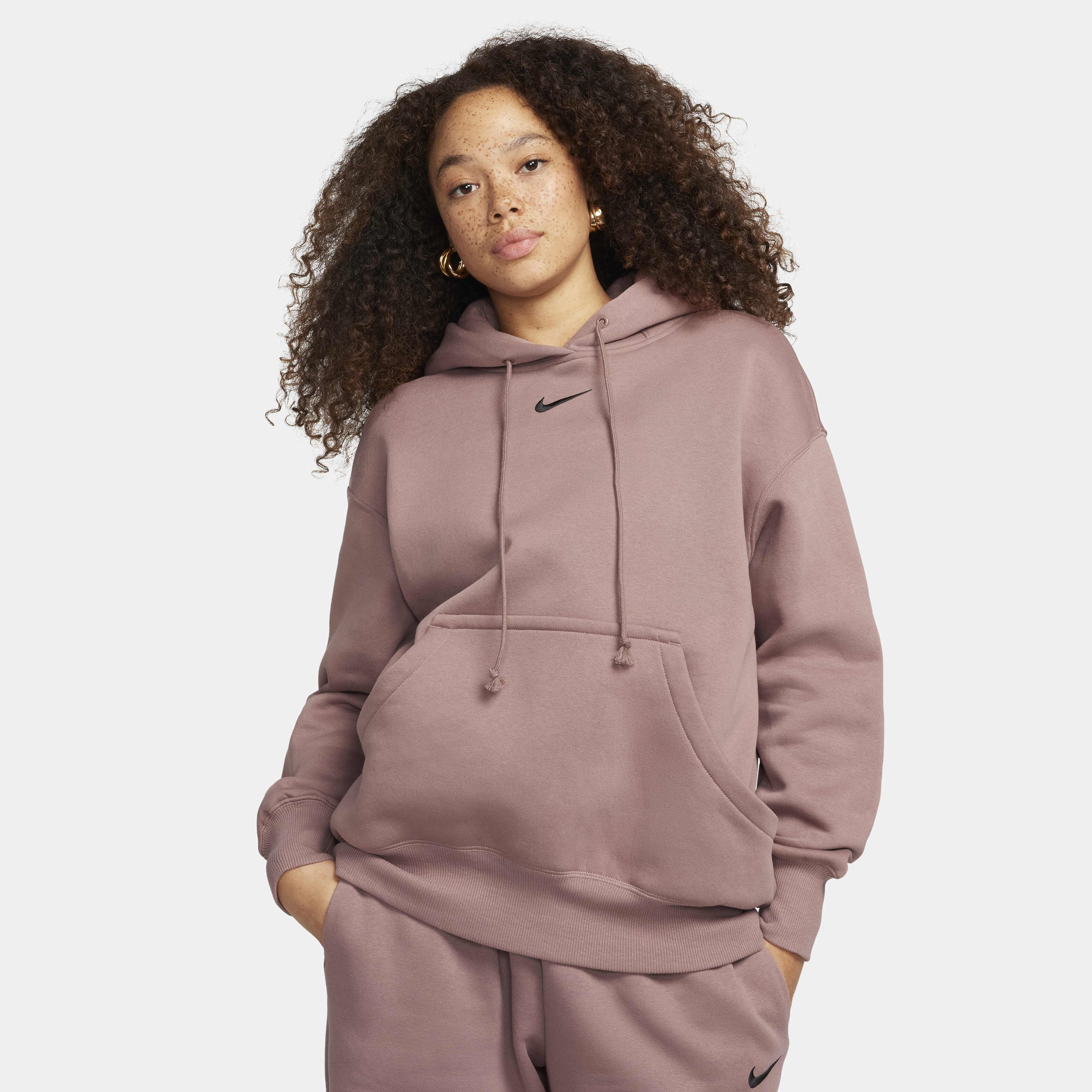 Pink nike hoodie womens shop
