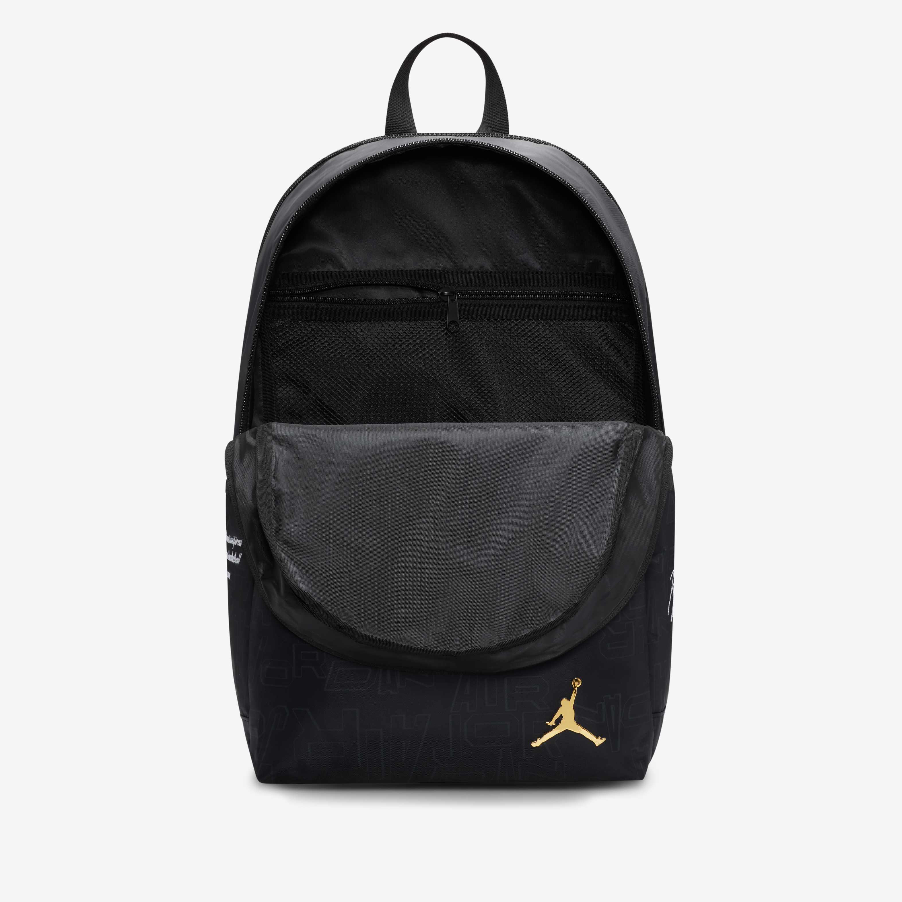 Jordan Black and Gold Backpack image number 4