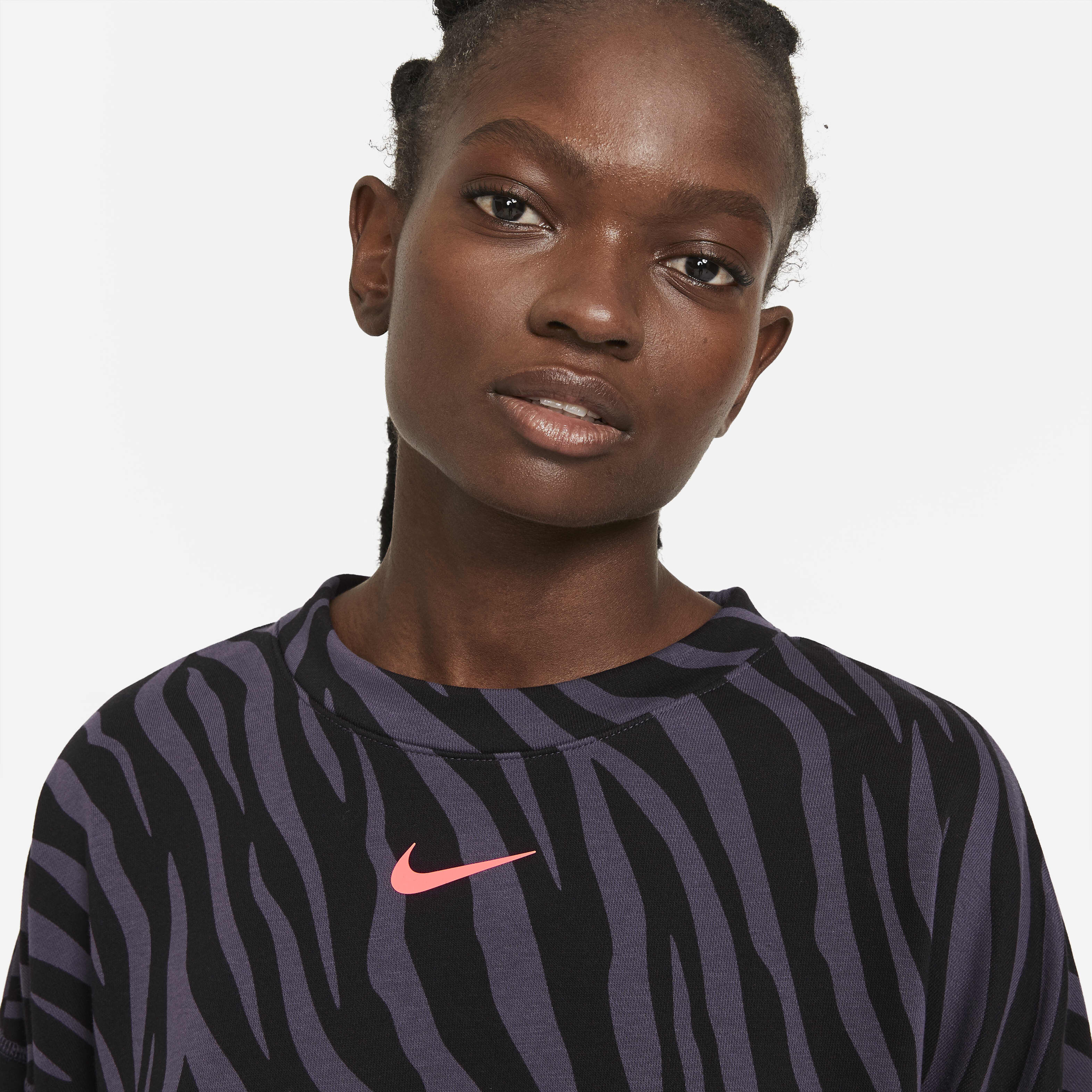 women's fleece crew nike sportswear icon clash