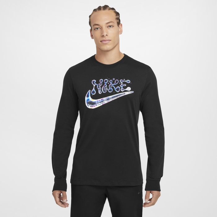 Buy Nike Sportswear Club Long-Sleeve T-Shirt Black Nike Kuwait