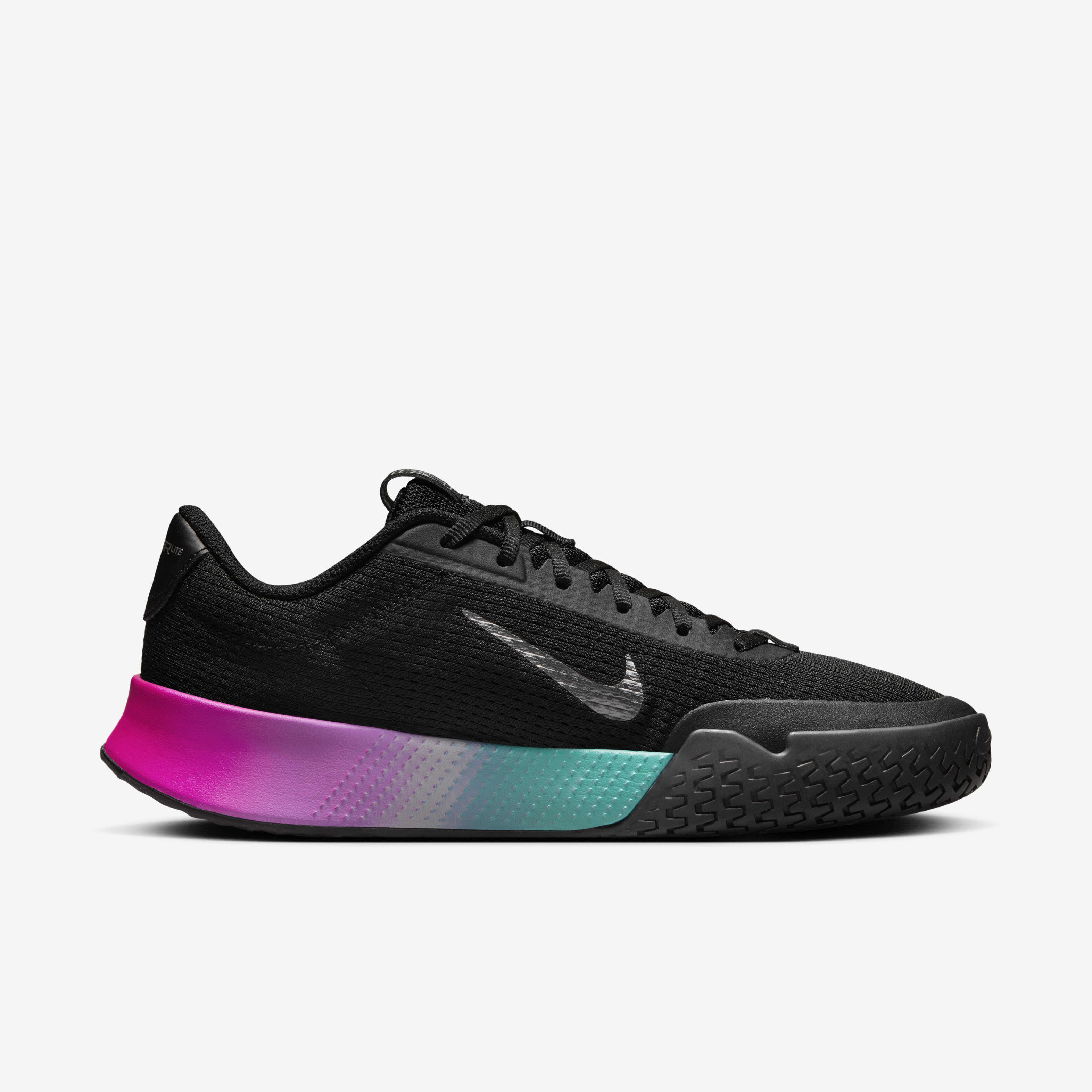 Nike men's court lite 2 tennis shoes black and white top