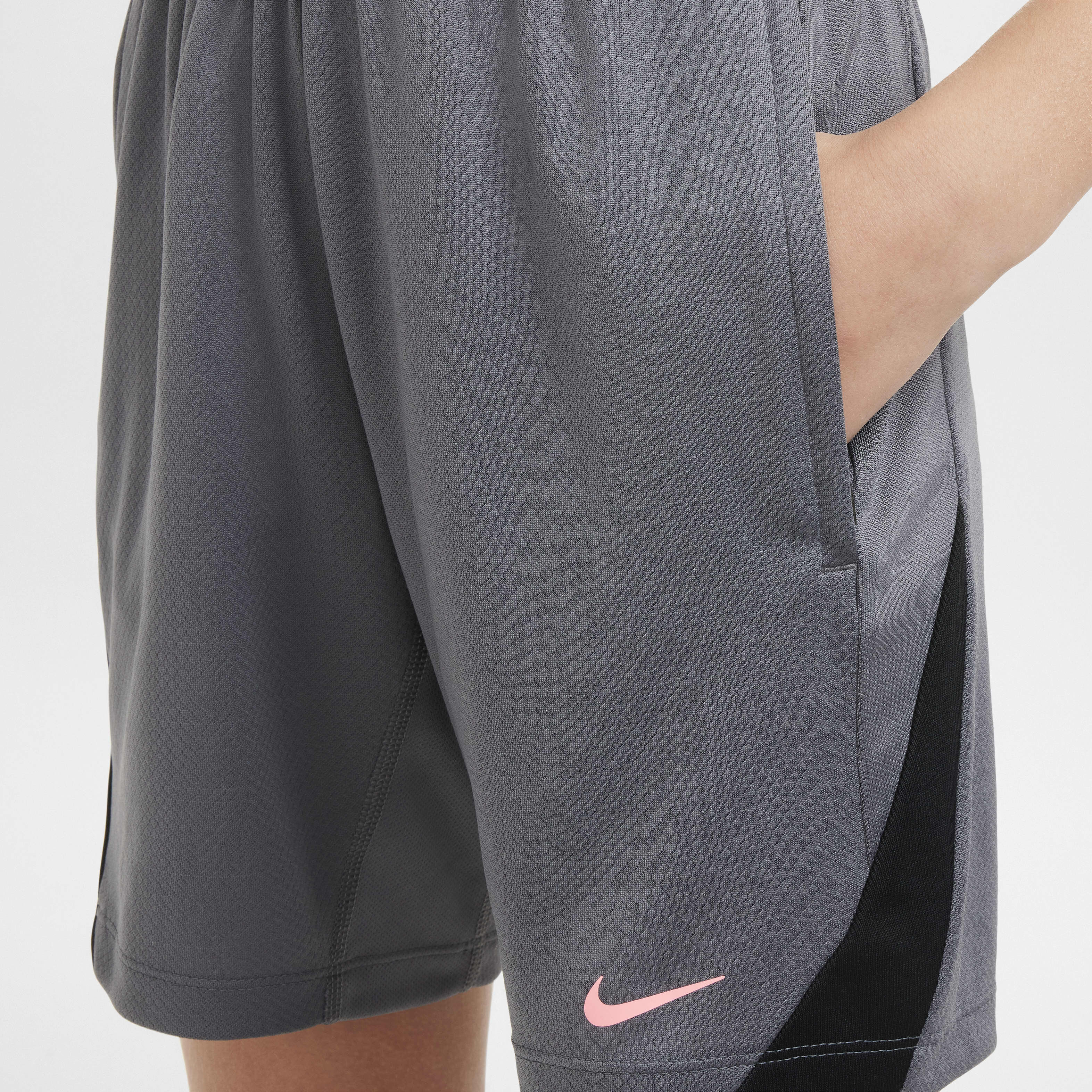 Buy Nike Dri FIT Strike Older Kids Football Shorts Iron Grey Iron Grey Black Sunset Pulse Nike Kuwait Official