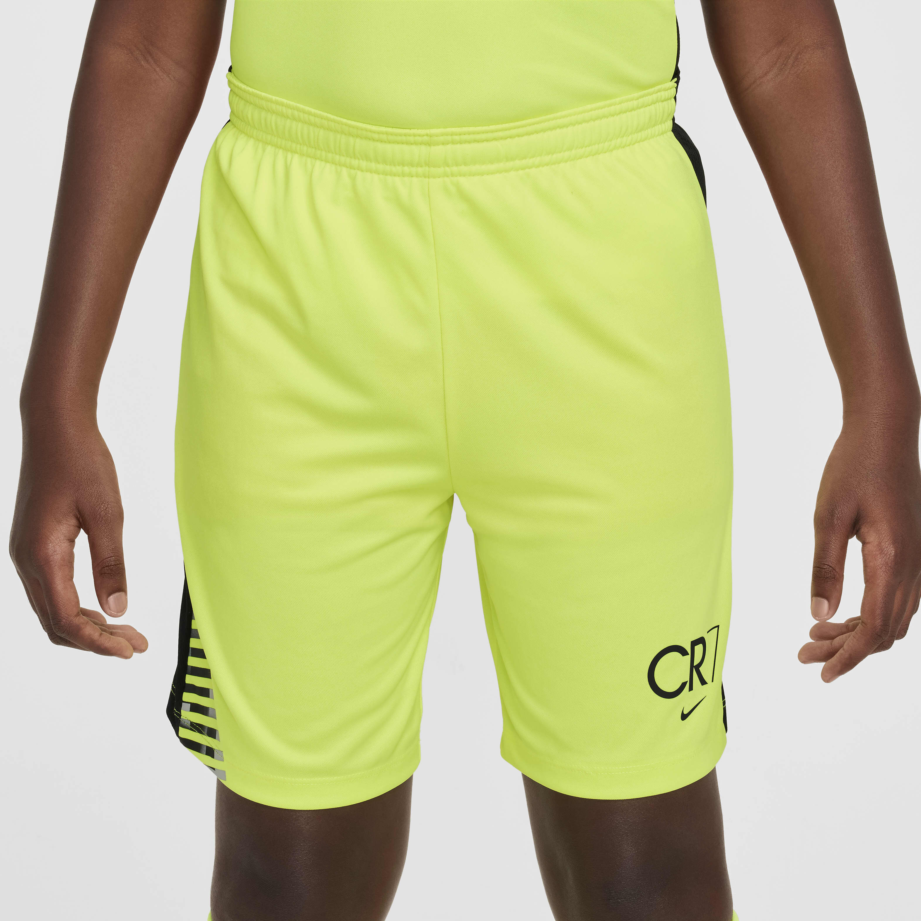 Buy CR7 Academy Older Kids Dri FIT Football Shorts Volt Black Black Nike Kuwait Official