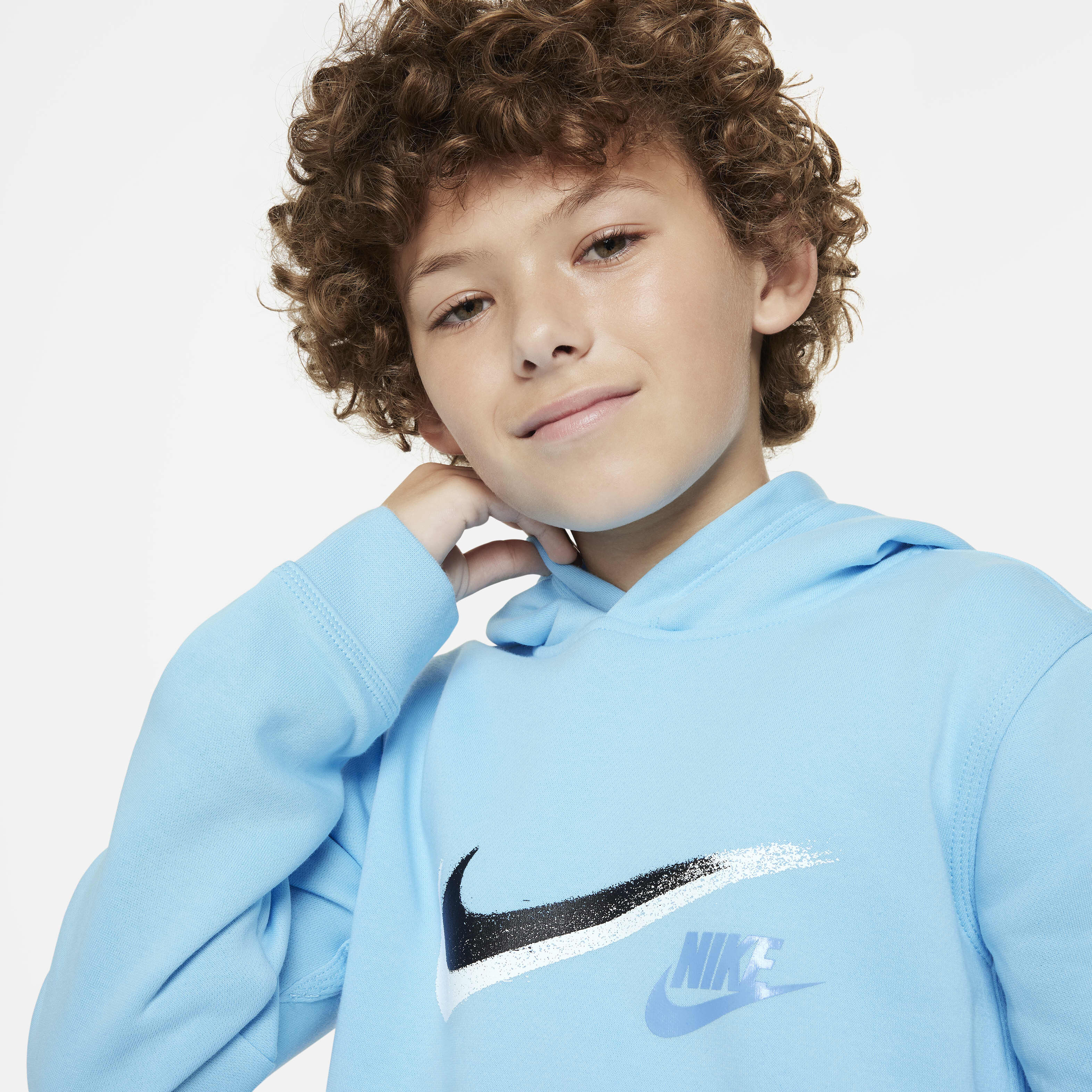 Buy Nike Sportswear Older Kids Boys Fleece Pullover Graphic Hoodie Nike Kuwait Official