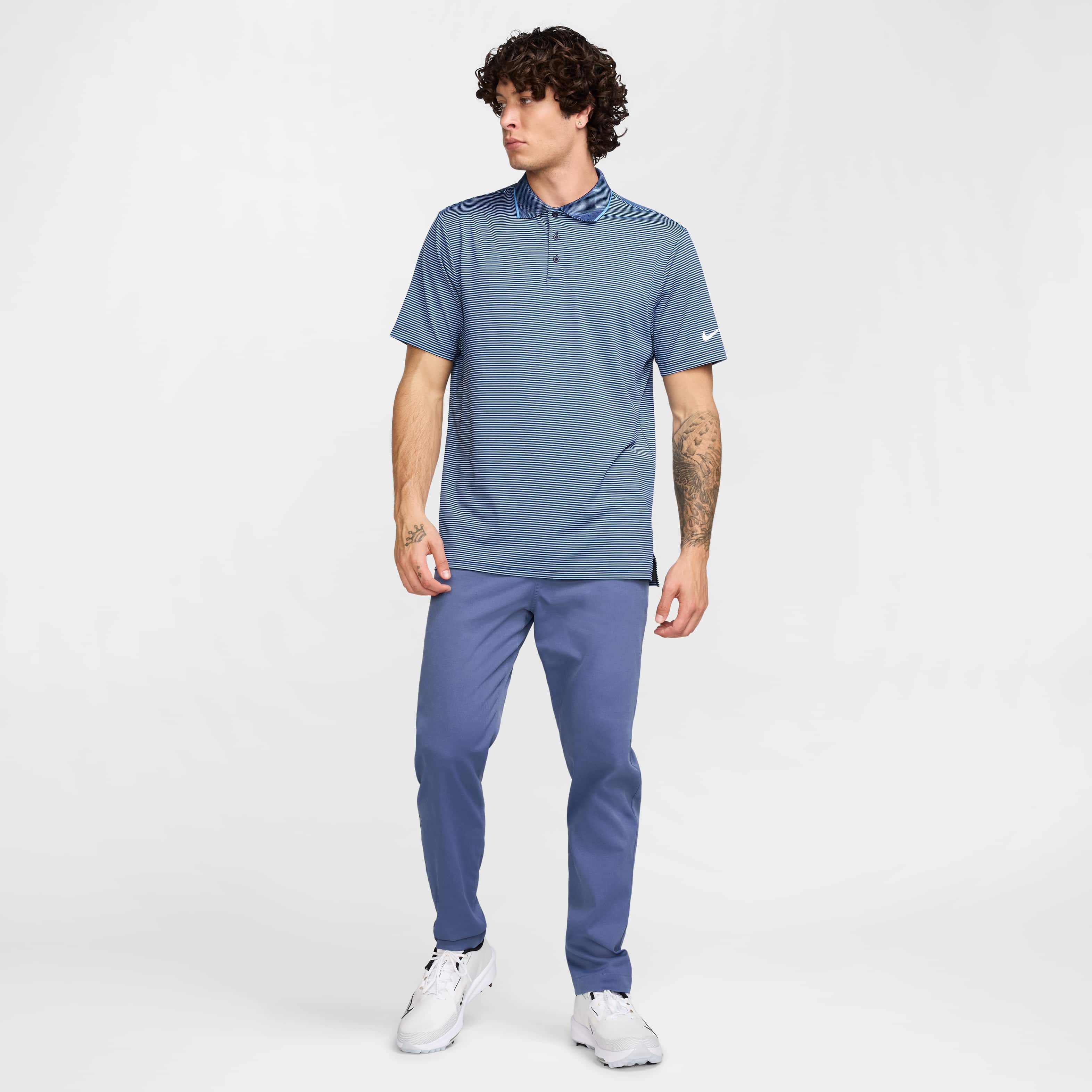 Buy Nike Tour Men's Dri-FIT Striped Golf Polo - Midnight