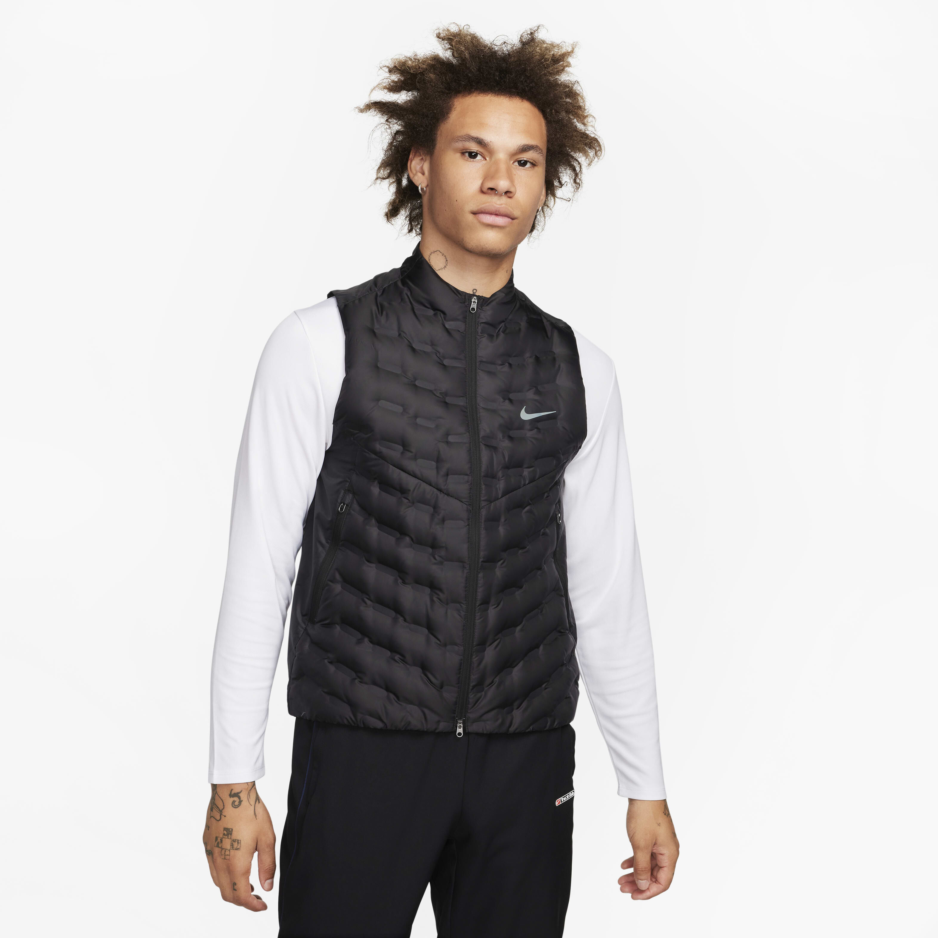 NIKE(ナイキ) AEROLOFT FLASH VEST Black 新品 Nike Aeroloft Flash Zip Running Vest Jacket Packable