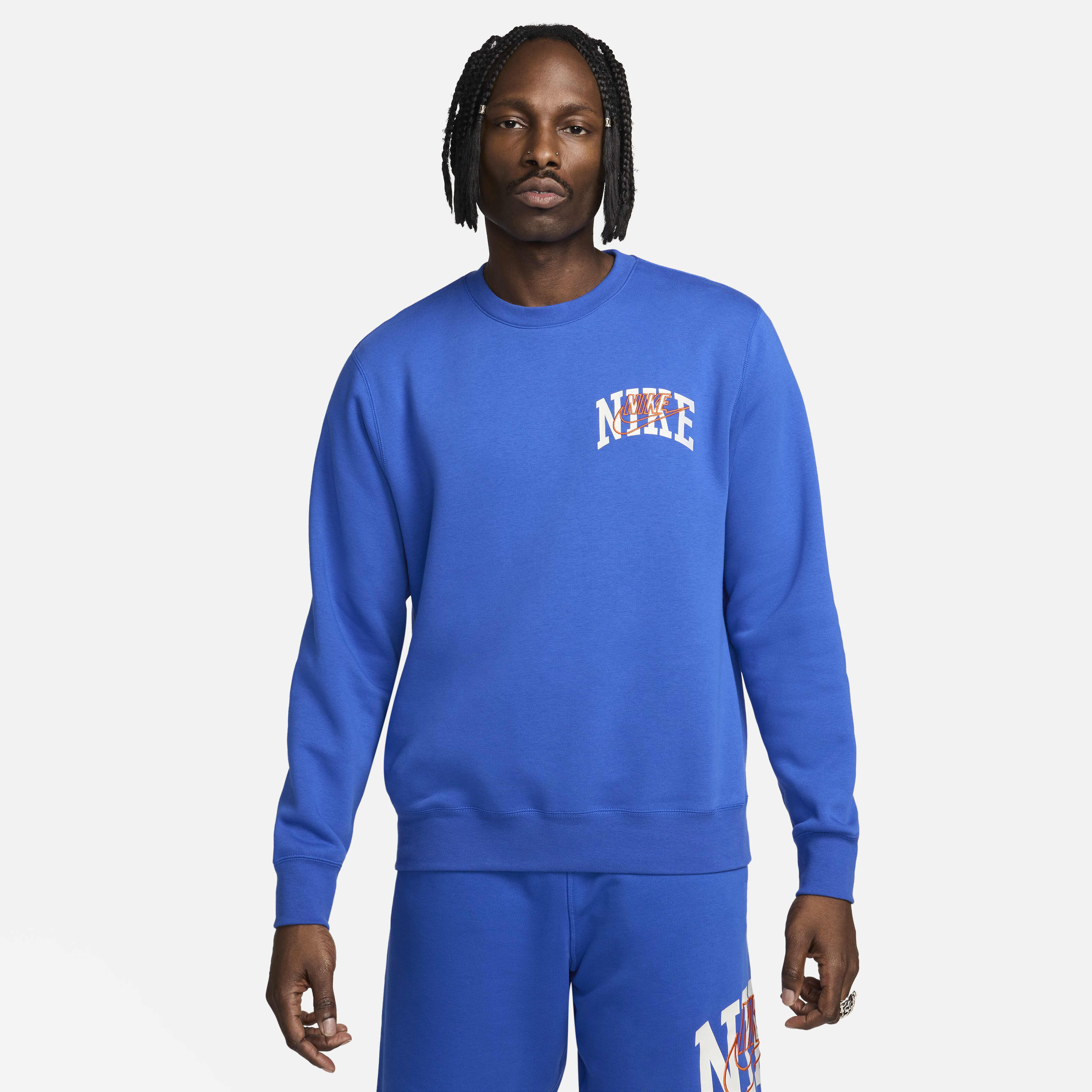 Buy Nike Club Fleece Men s Long Sleeve Crew Neck Sweatshirt Nike Kuwait Official