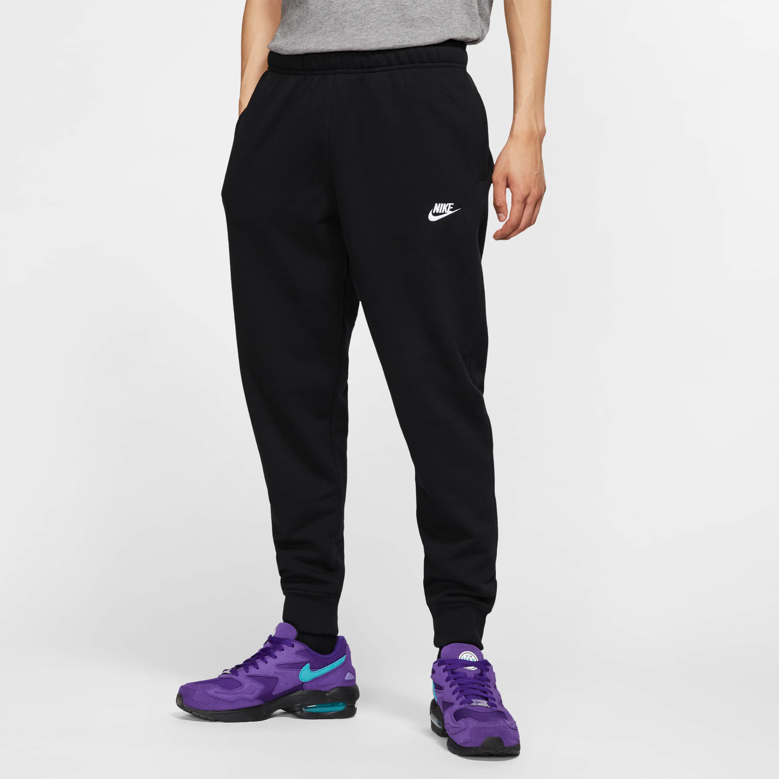 Buy Nike Sportswear Club Men's Joggers Black/Black/White Nike
