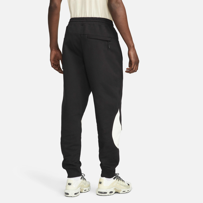 Buy Nike Swoosh Men's Fleece Trousers Black/Coconut Milk/Black