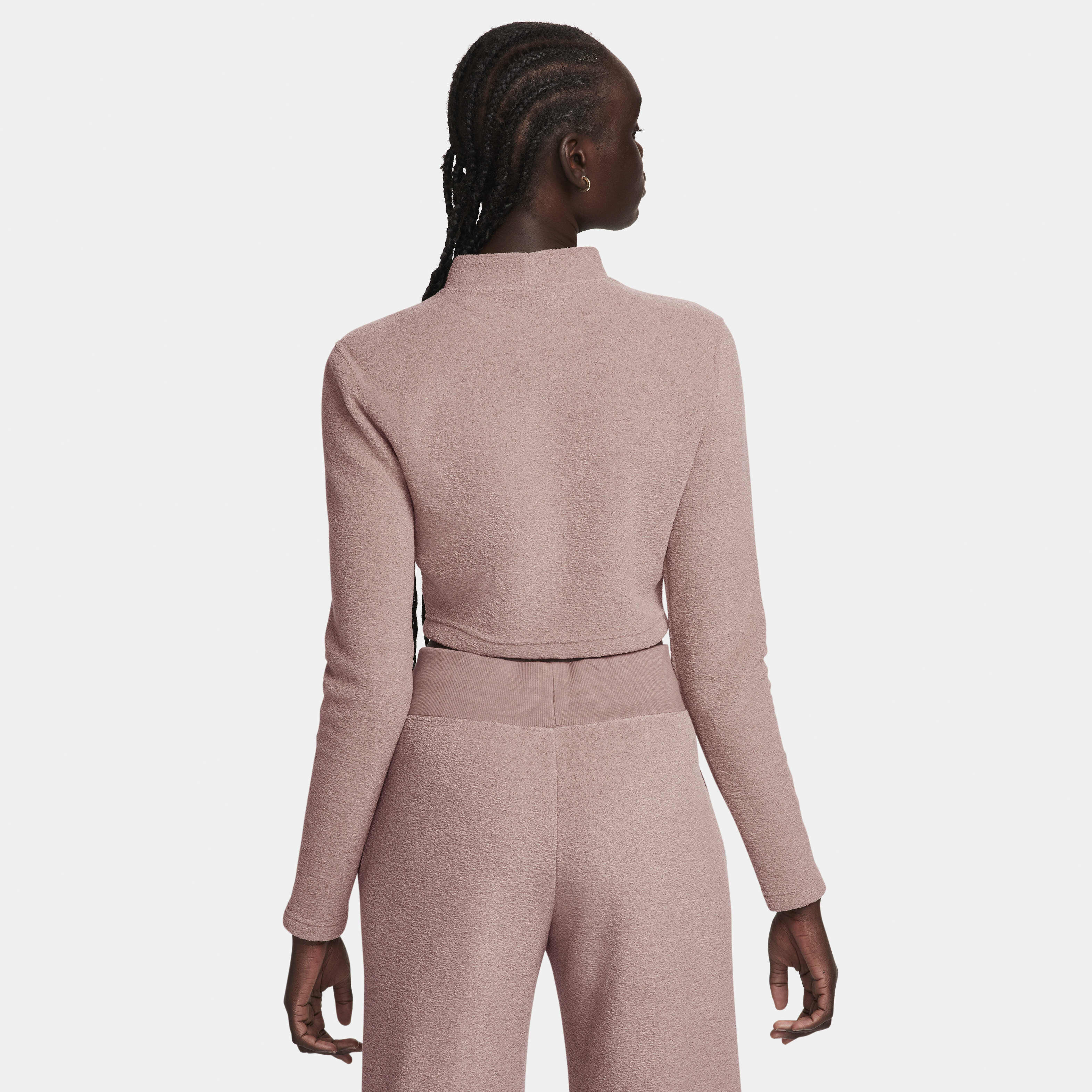 Nike fleece mock neck top shop