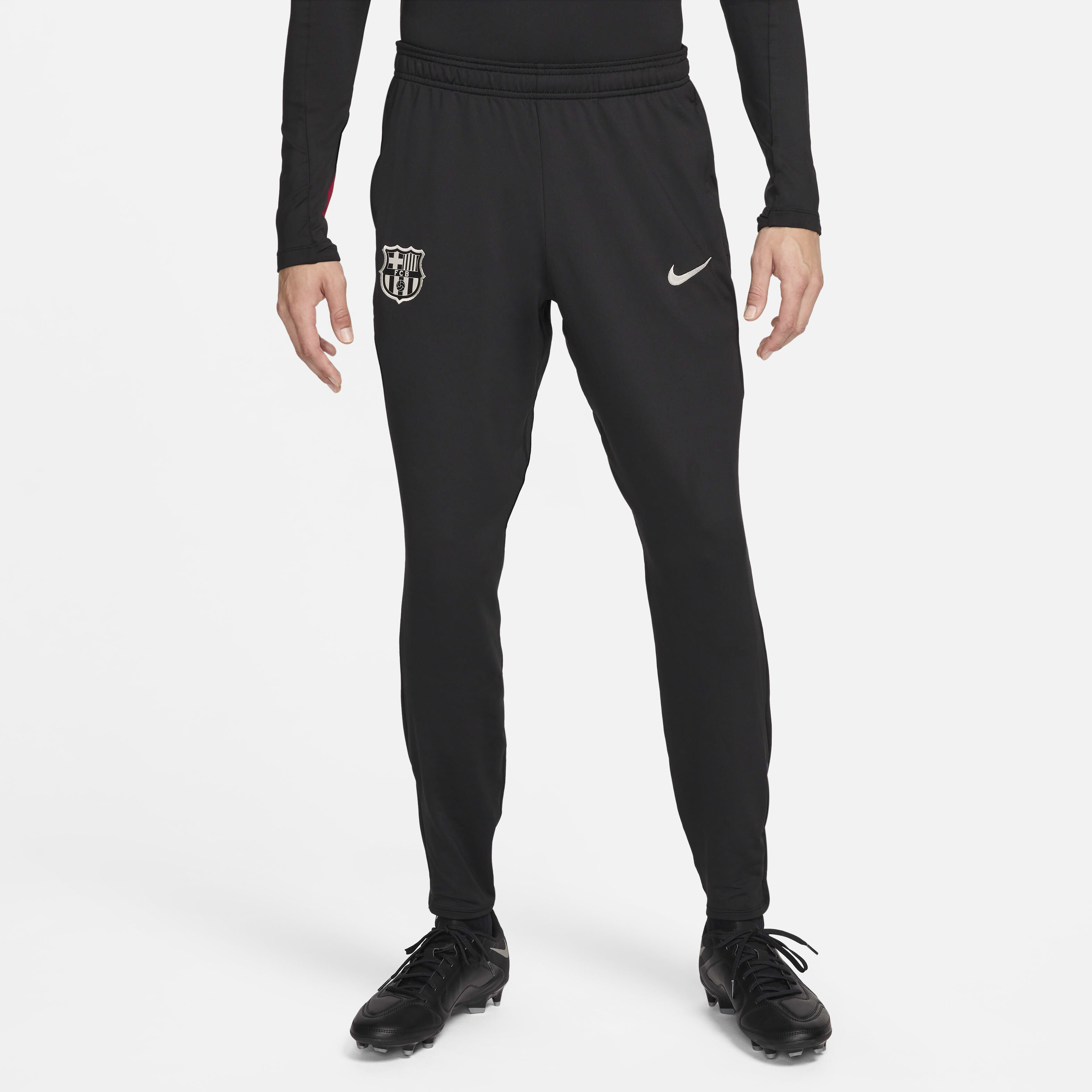 Buy F.C. Barcelona Strike Men s Nike Dri FIT Football Knit Pants Black Noble Red Deep Royal Blue Light Orewood Brown Nike Kuwait Official
