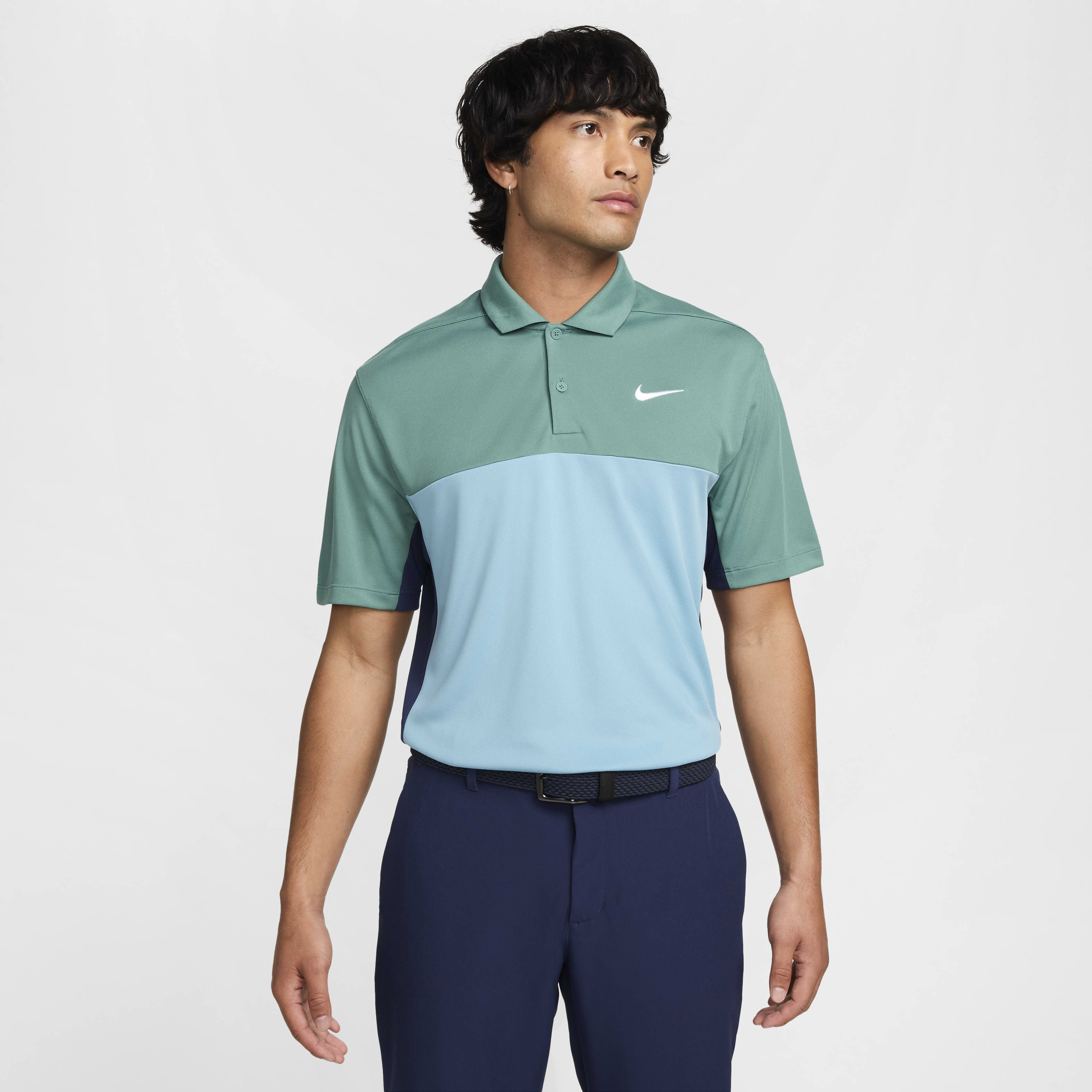 Nike blue golf polo deals