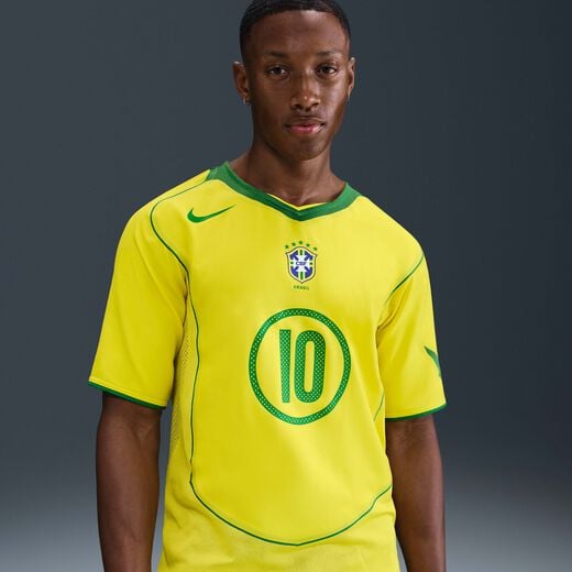 Brazil-نايكي, رونالدينهو البرازيل 2004 توتال 90 ري-إيشو, تيشيرت كرة القدم نايكي طبق الأصل للرجال