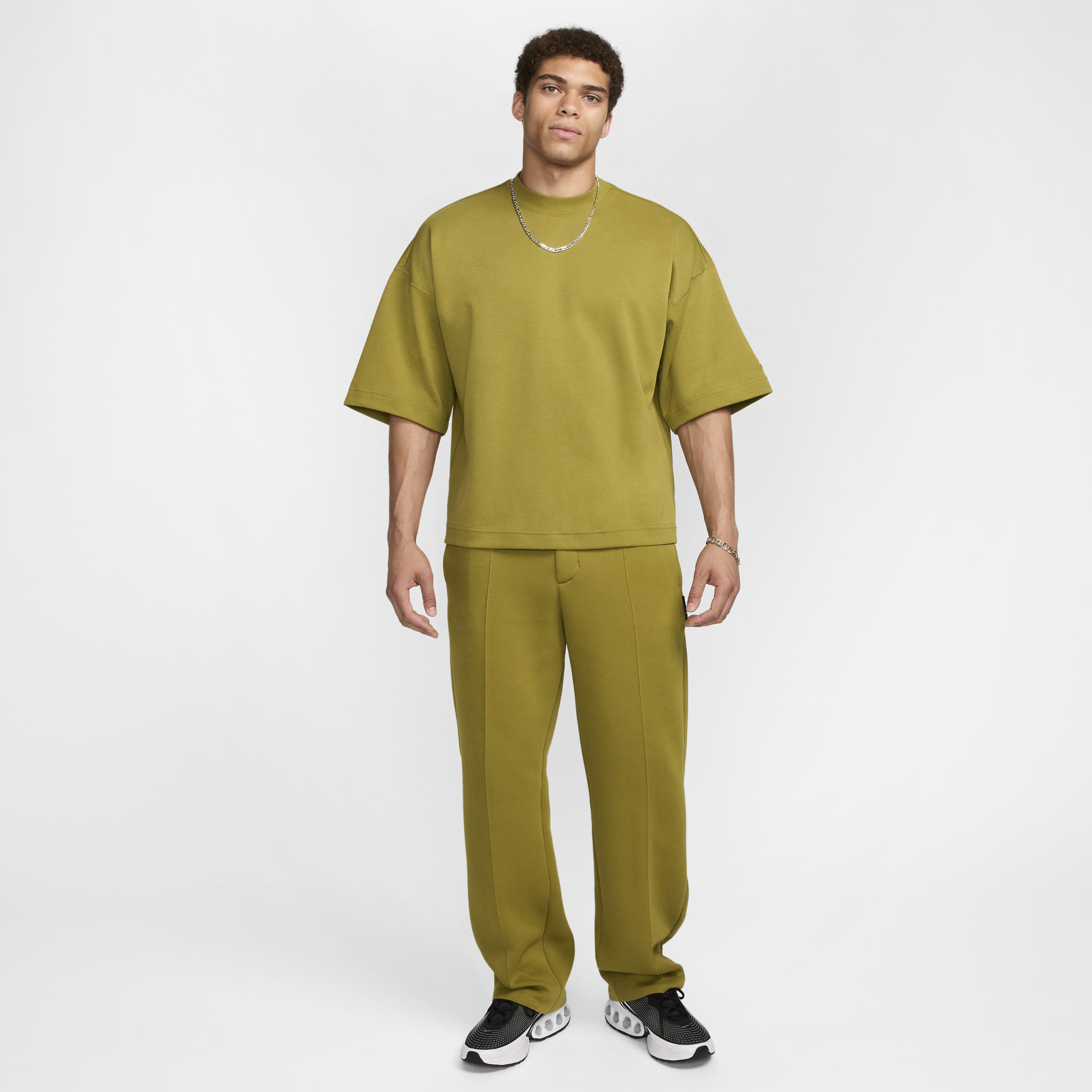低価格の Nike Buy Tech Moss Pacific - Top Fleece Short-Sleeve Men's ウォーキング・ランニングウェア