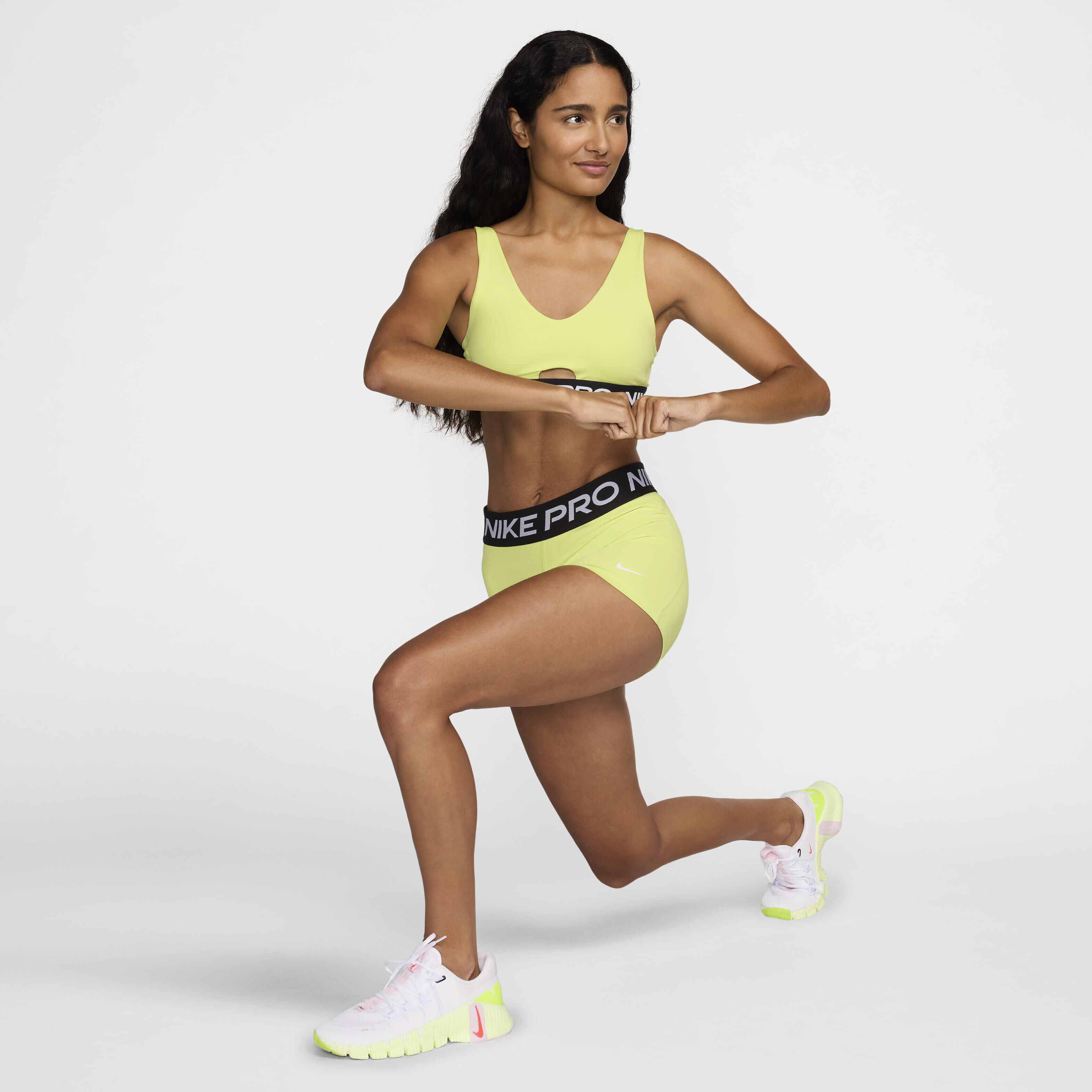 Buy Nike Pro Indy Plunge Women s Medium Support Padded Sports Bra Nike Kuwait Official