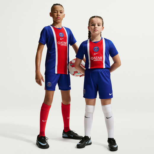 Kids' Shorts-Nike, Paris Saint-Germain 2026/27 Stadium Home, Older Kids' Nike Dri-FIT Football Replica Shorts
