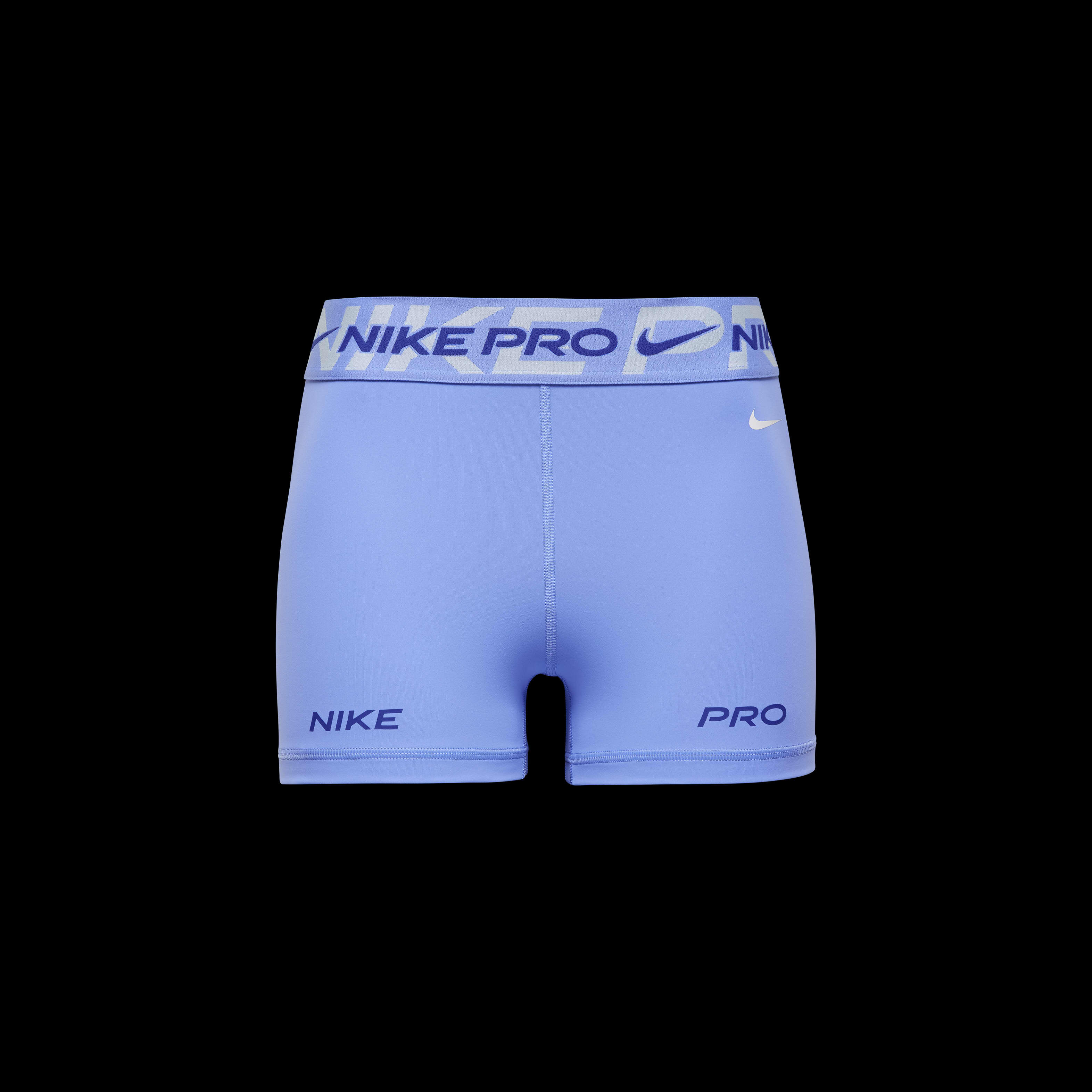 Buy Nike Pro Women s Mid Rise 7.5cm approx. Graphic Biker Shorts Royal Pulse Glacier Blue Hyper Royal White Nike Kuwait Official
