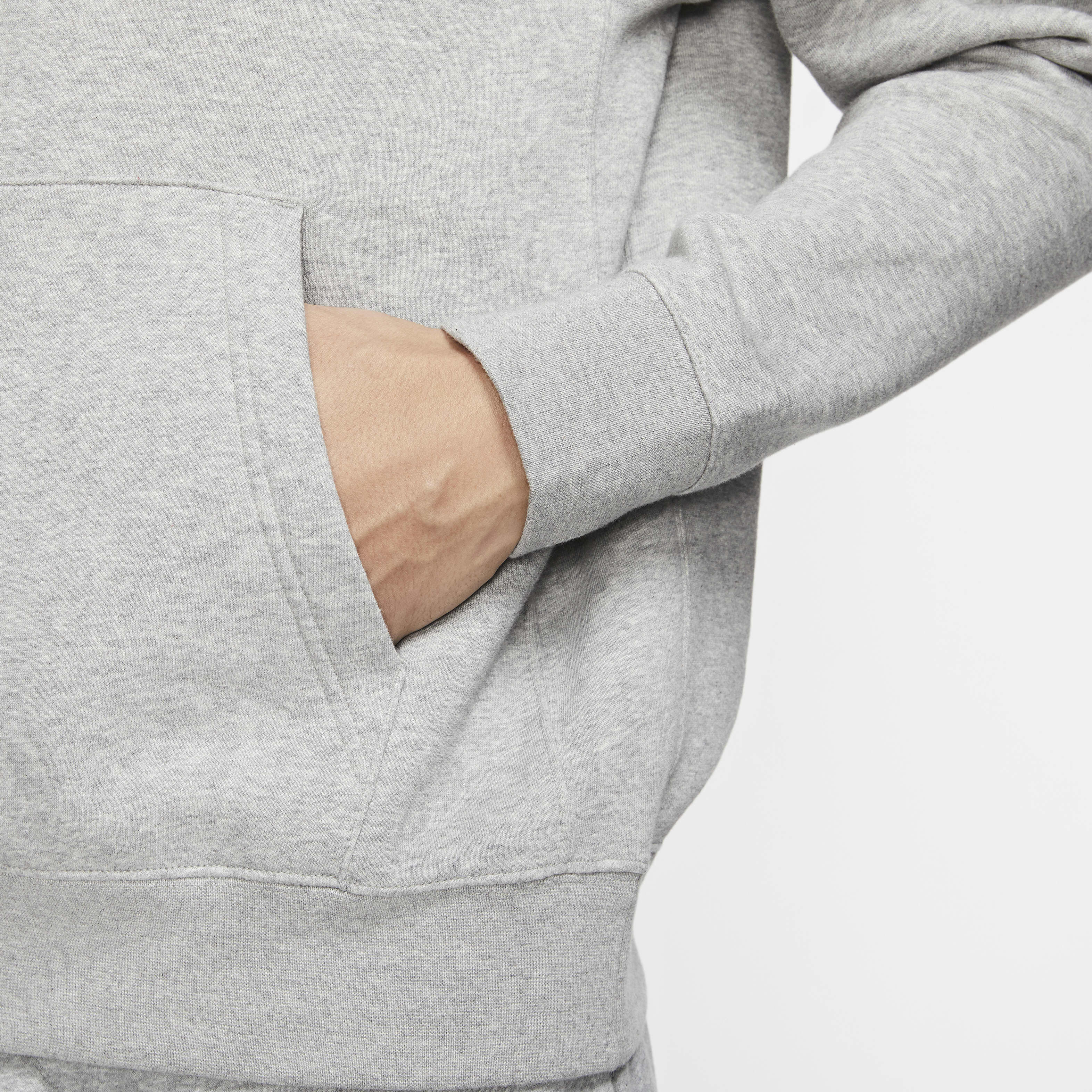 Buy Nike Sportswear Club Fleece Men s Graphic Pullover Hoodie Dark Grey Heather Matte Silver White Nike Kuwait Official