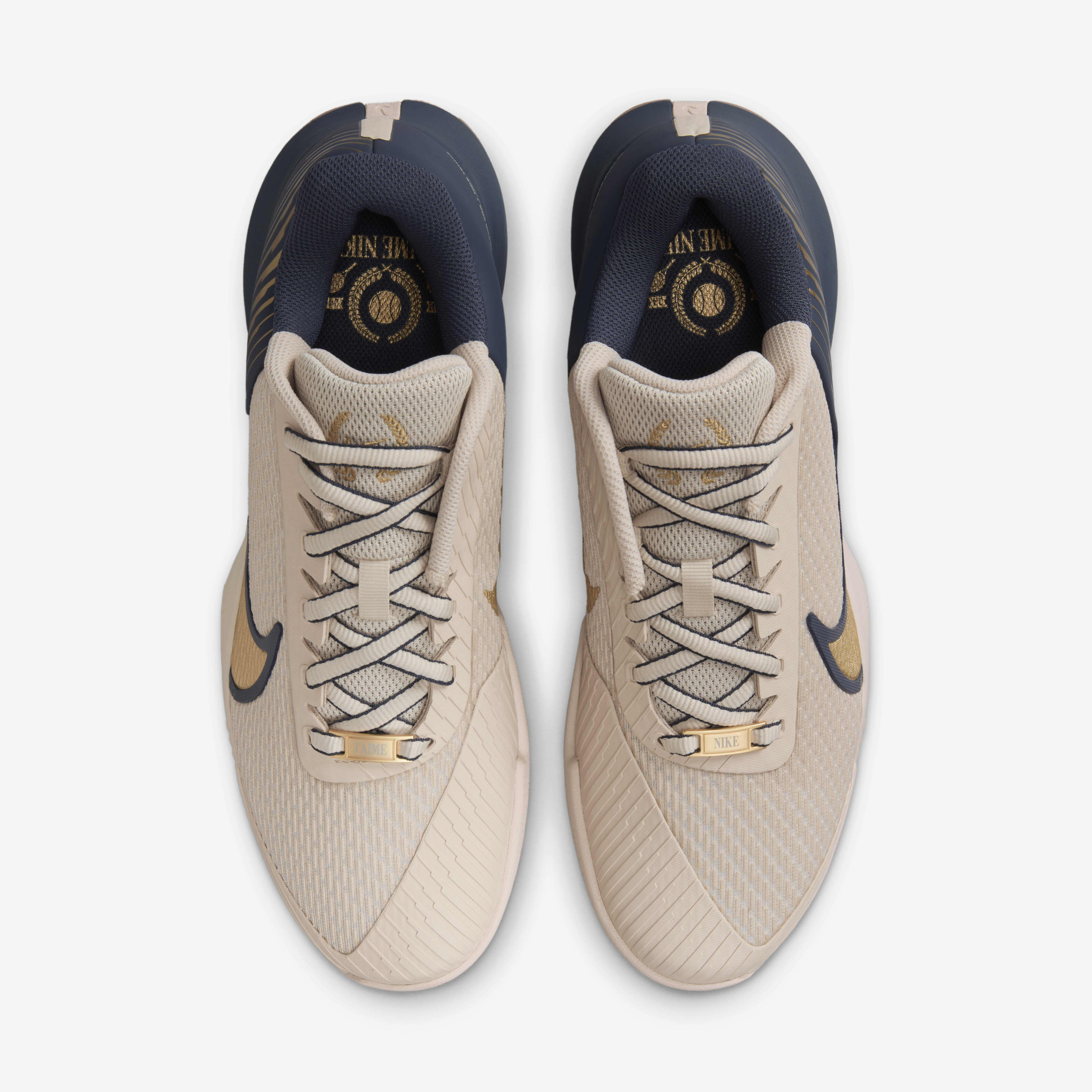 Buy Nike Air Zoom Vapor Pro 2 Premium Men s Clay Court Tennis Shoes Sand Drift Thunder Blue Gum Medium Brown Metallic Gold Nike Kuwait Official