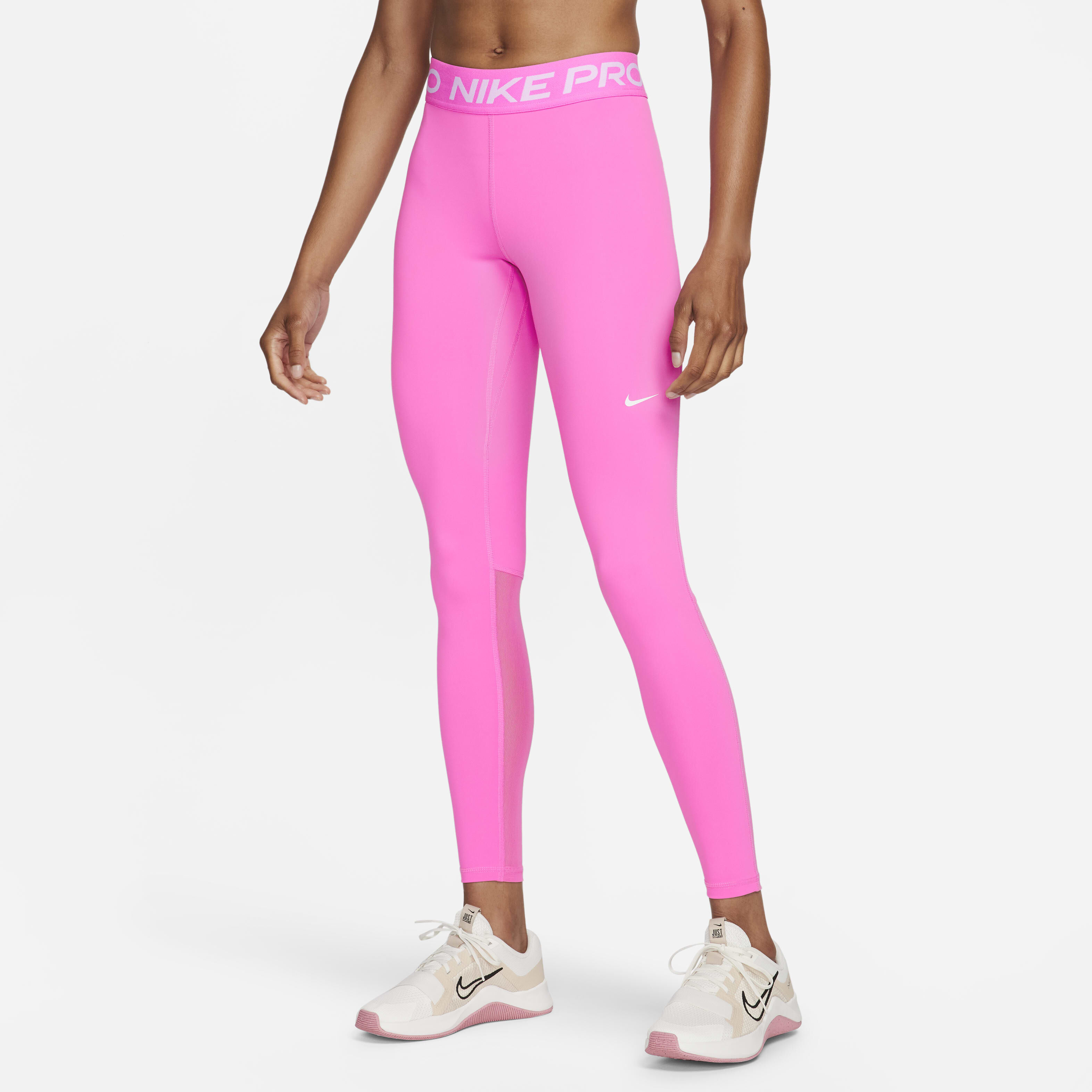 Buy Nike Pro Women s Mid Rise Mesh Panelled Leggings Nike Kuwait Official