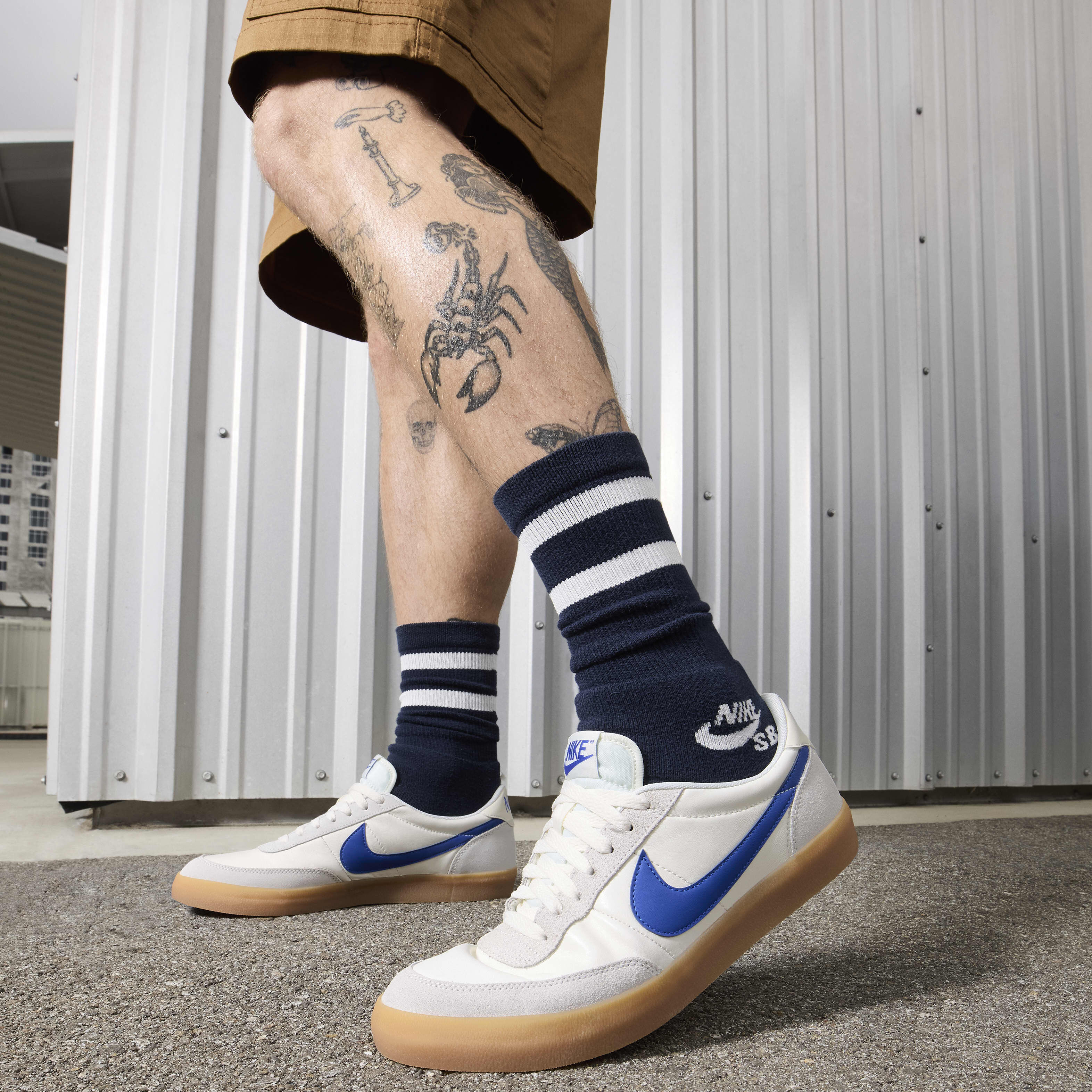 Buy Nike Killshot 2 Leather Men s Shoes Sail Gum Yellow Hyper Blue Nike Kuwait Official