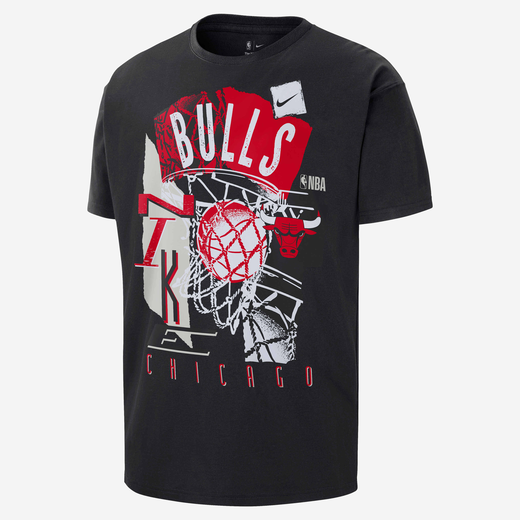 Men's Graphic T Shirts-Nike, Chicago Bulls Courtside, Men's Nike NBA Vintage T-Shirt
